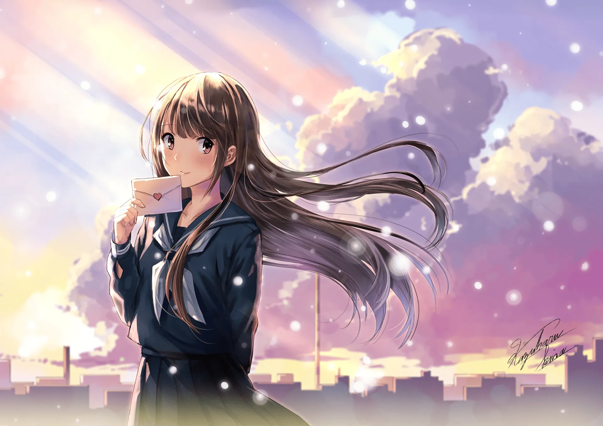 Sunset Dreams Girl HD Wallpaper
