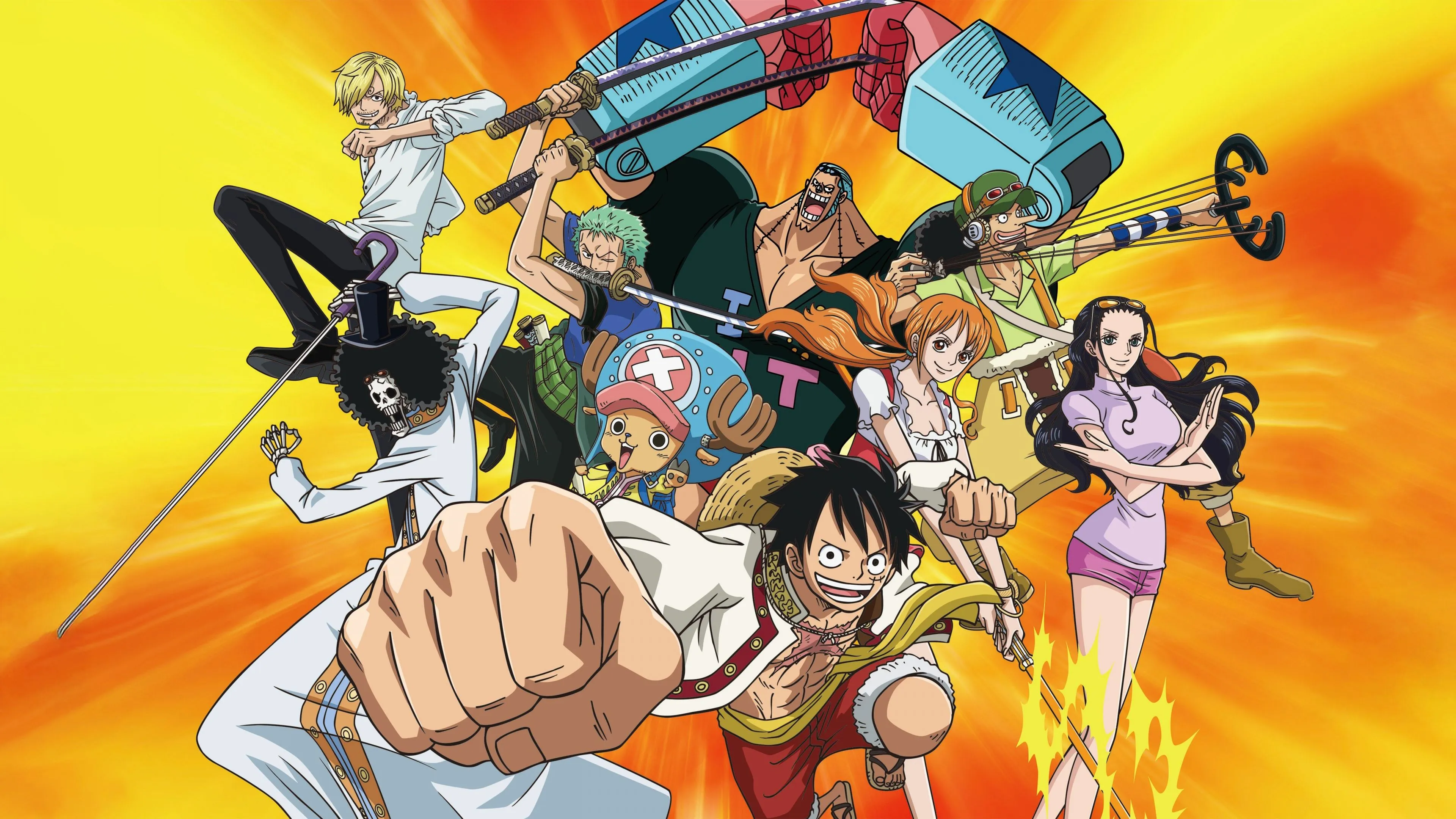 Straw Hat Pirates Wallpaper 4K, Poster, One Piece, Anime series