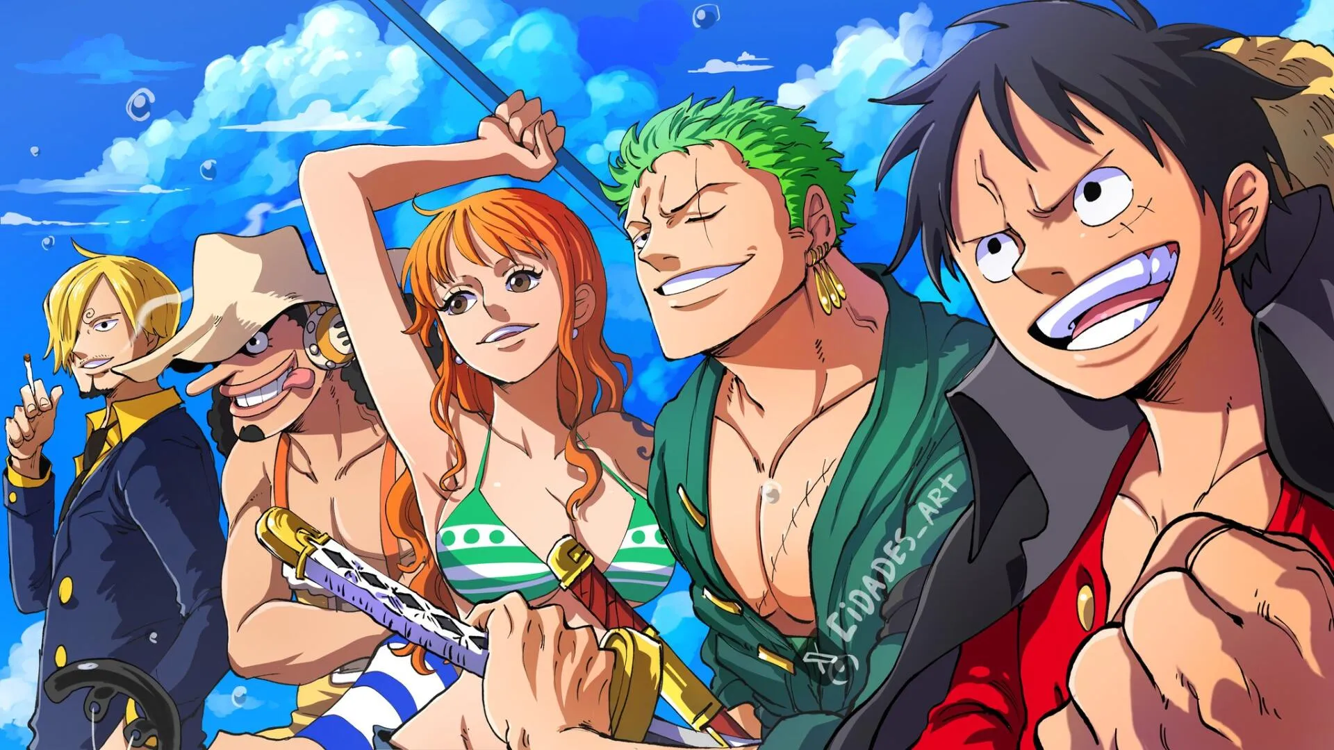 One Piece HD Anime Wallpaper: Straw Hat Crew Adventure