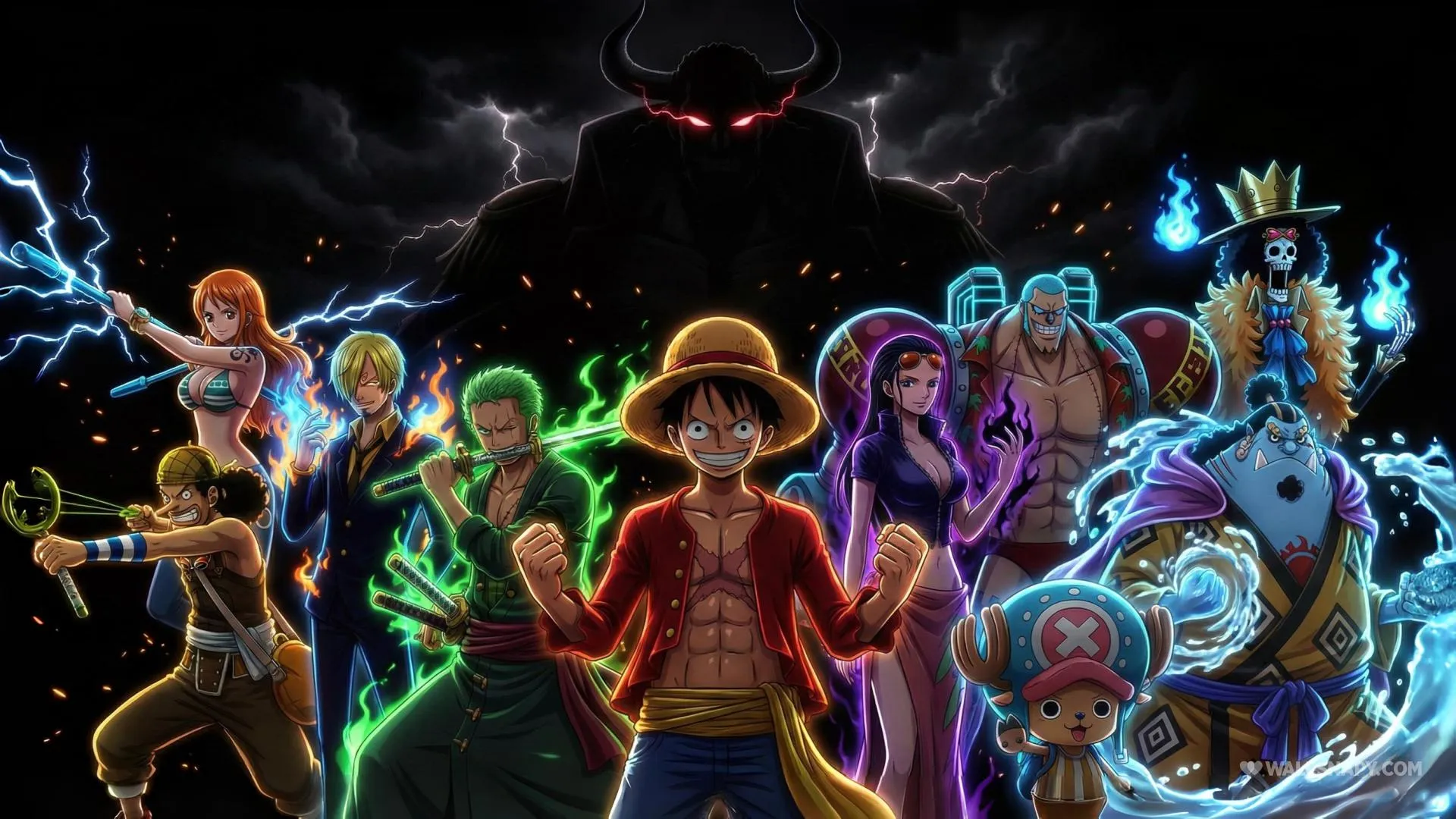 One piece legendary straw hat crew cinematic HD amoled wallpaper