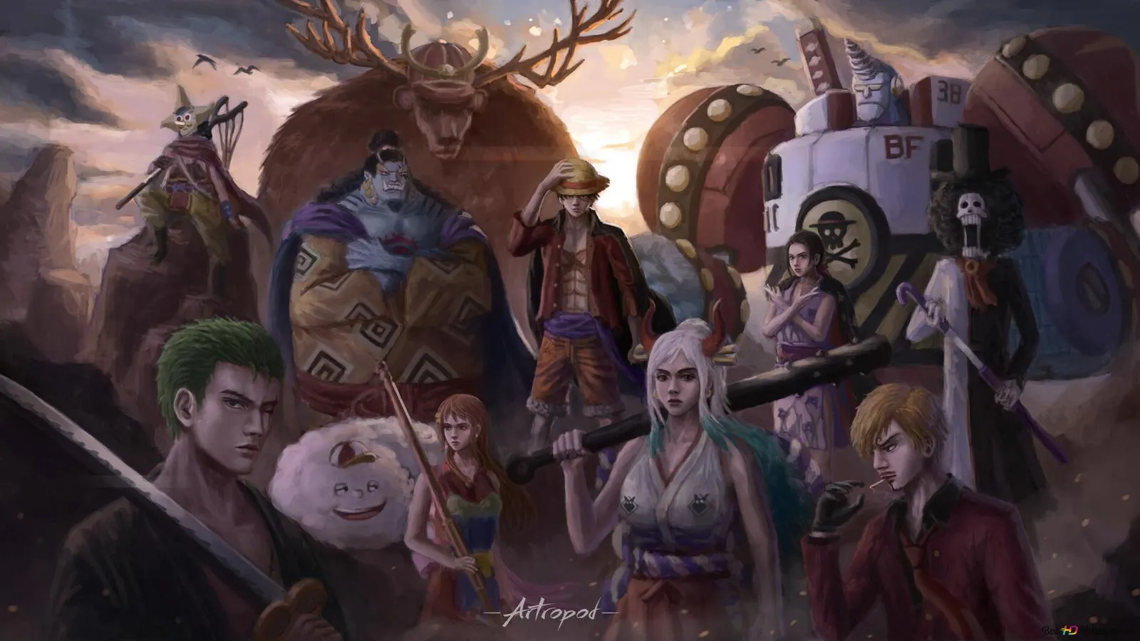 Straw hat pirates from One Piece HD wallpaper download