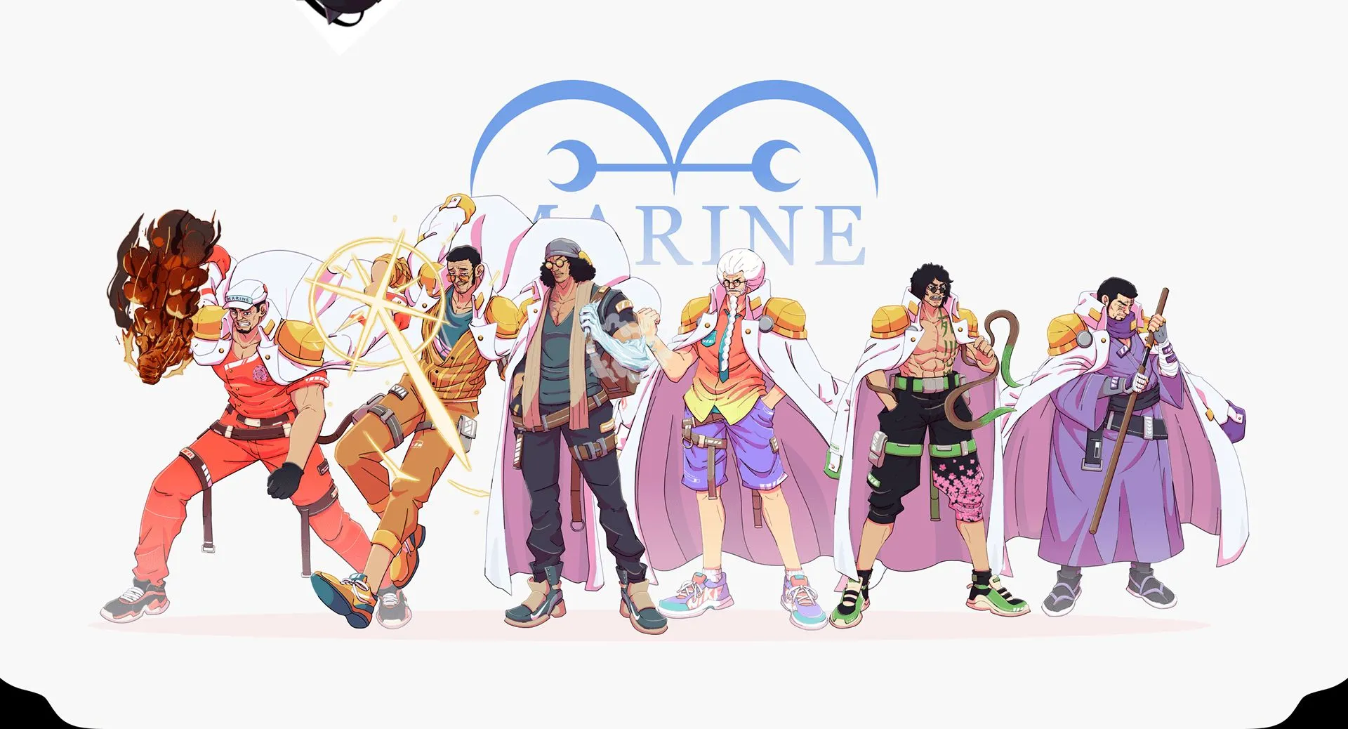 One Piece Admirals 4K Desktop Wallpaper