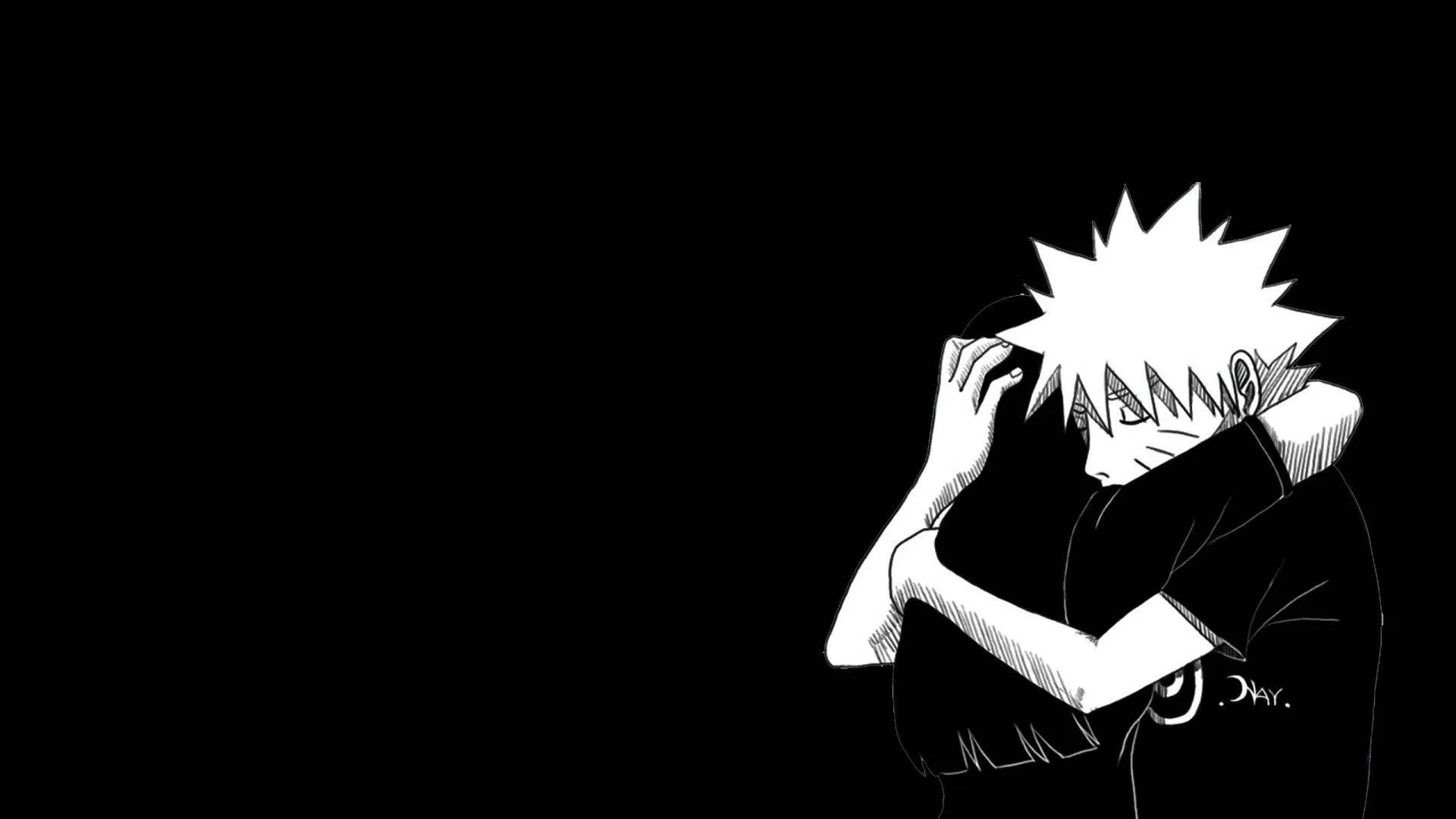 Download Naruto Symbol Black Wallpaper