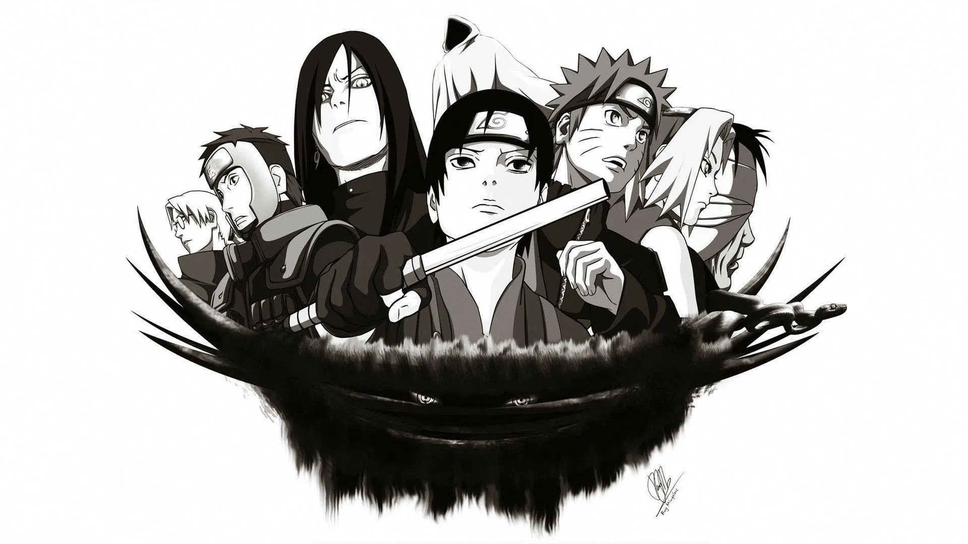 Naruto Characters Ensemble Wallpaperx1080