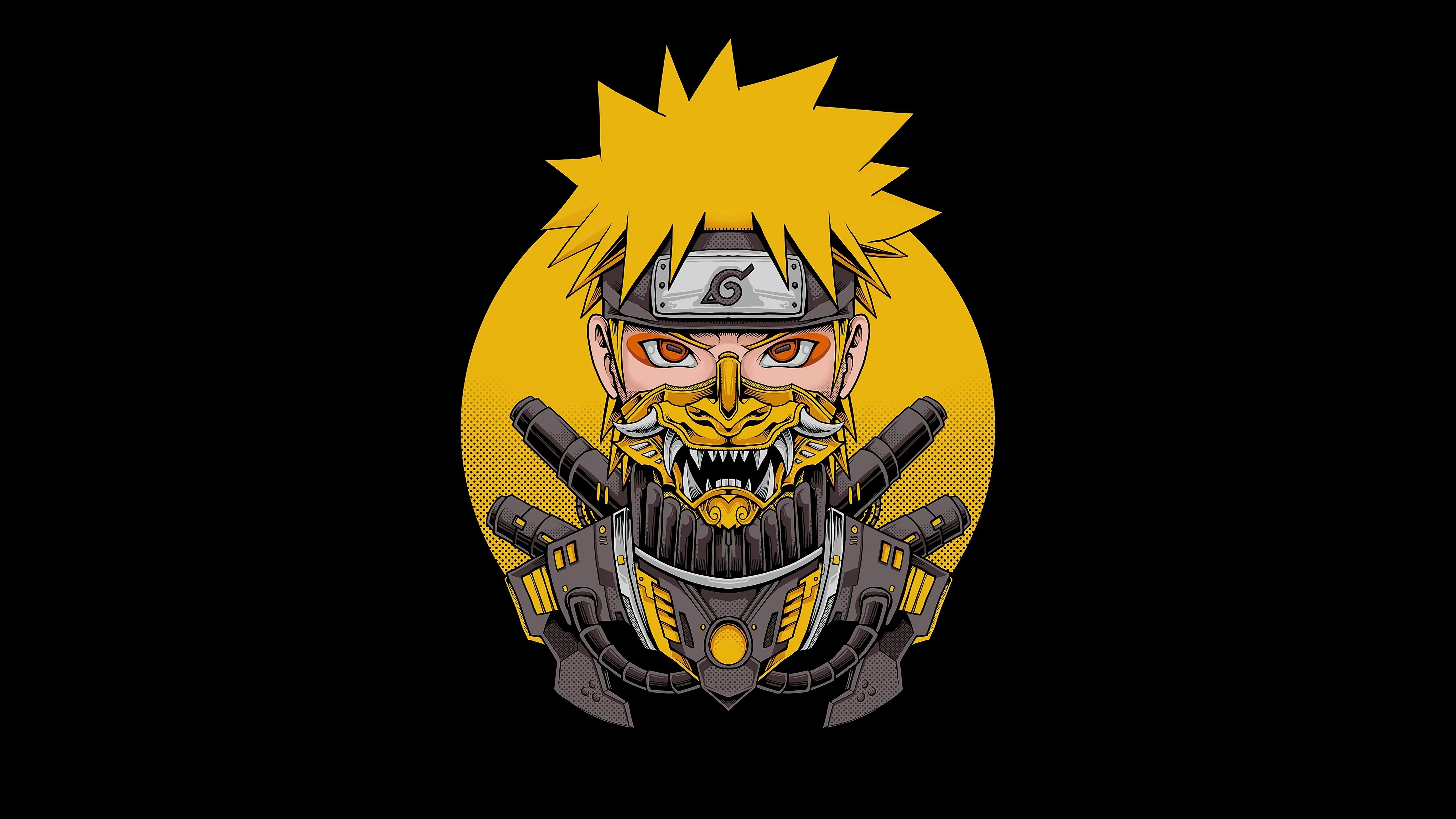 Naruto Uzumaki character on black background Desktop wallpaper 600x382