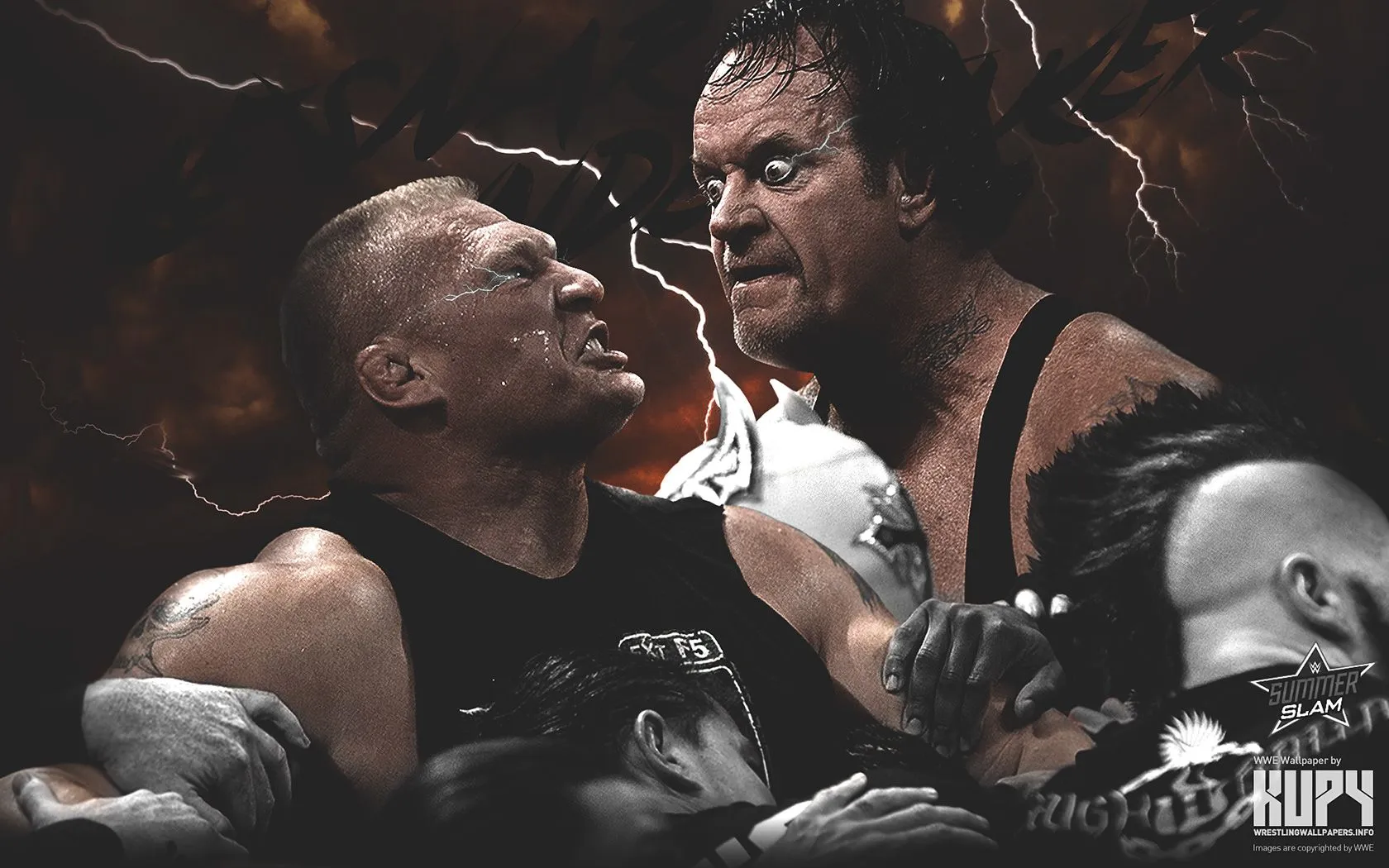 NEW WWE Summerslam: Brock Lesnar vs. The Undertaker wallpaper! Wrestling Wallpaper
