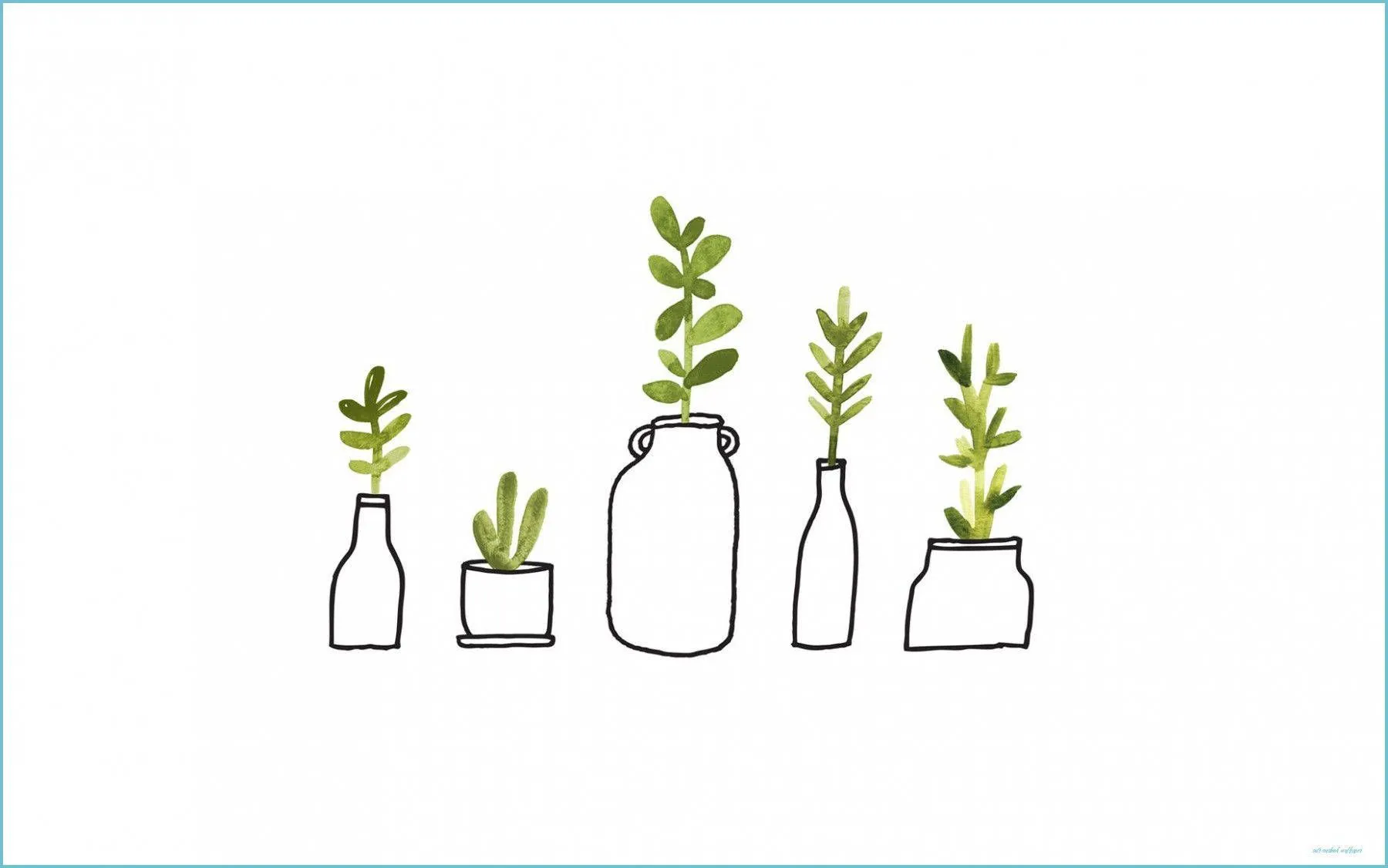 Download Green Plants Minimal Aesthetic Desktop Wallpaper