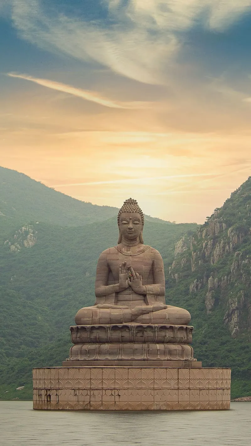 Blessing Buddha, Sunset, HD phone wallpaper