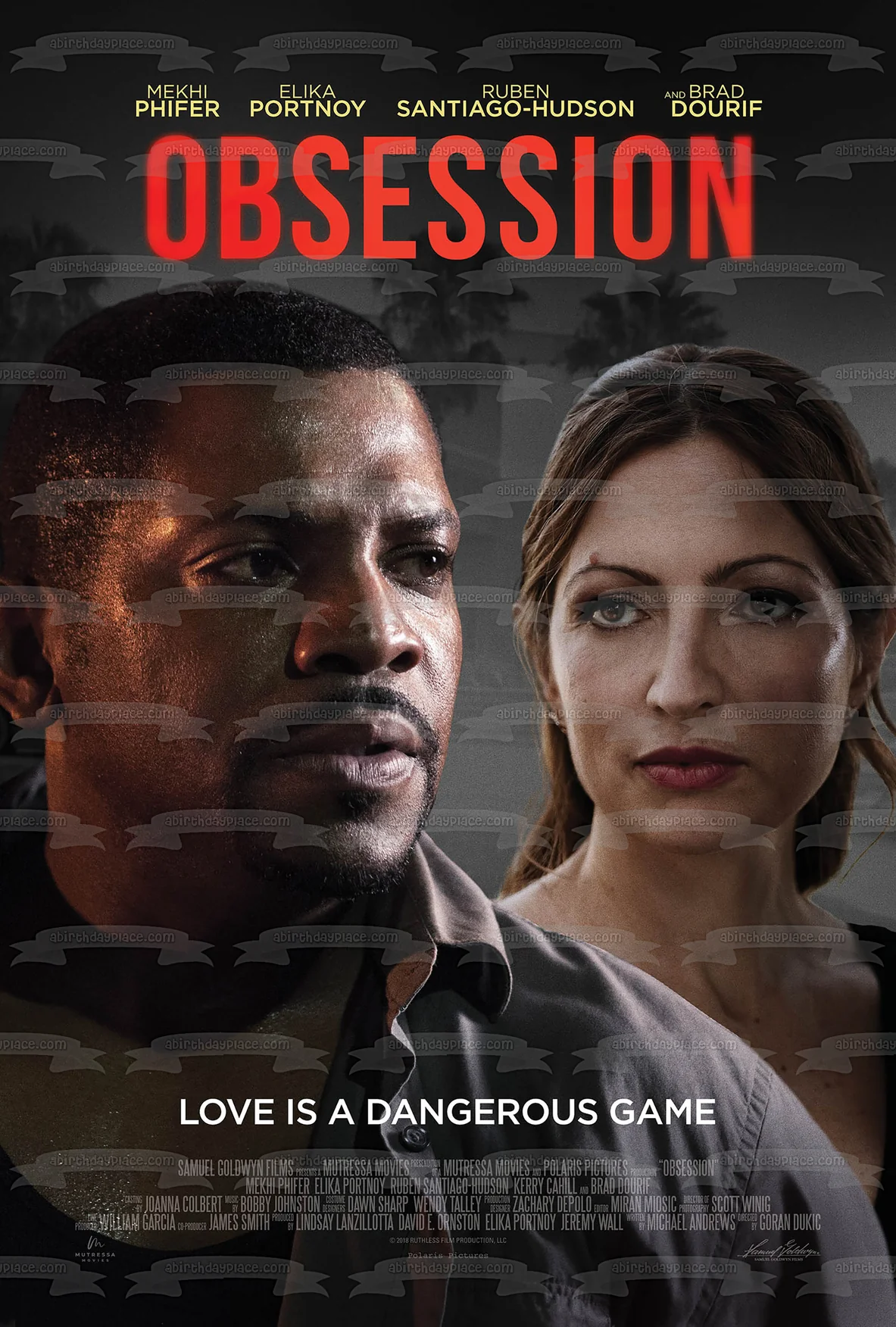 Obsession Movie Poster Ingrid Edible Cake Topper Image ABPID57625
