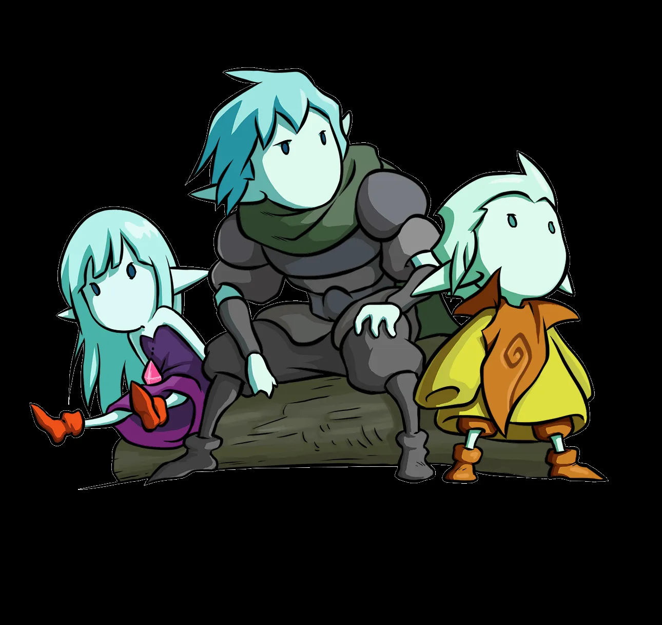 The Courine Siblings. An overview of the three playable characters in Greak: Memories of Azur