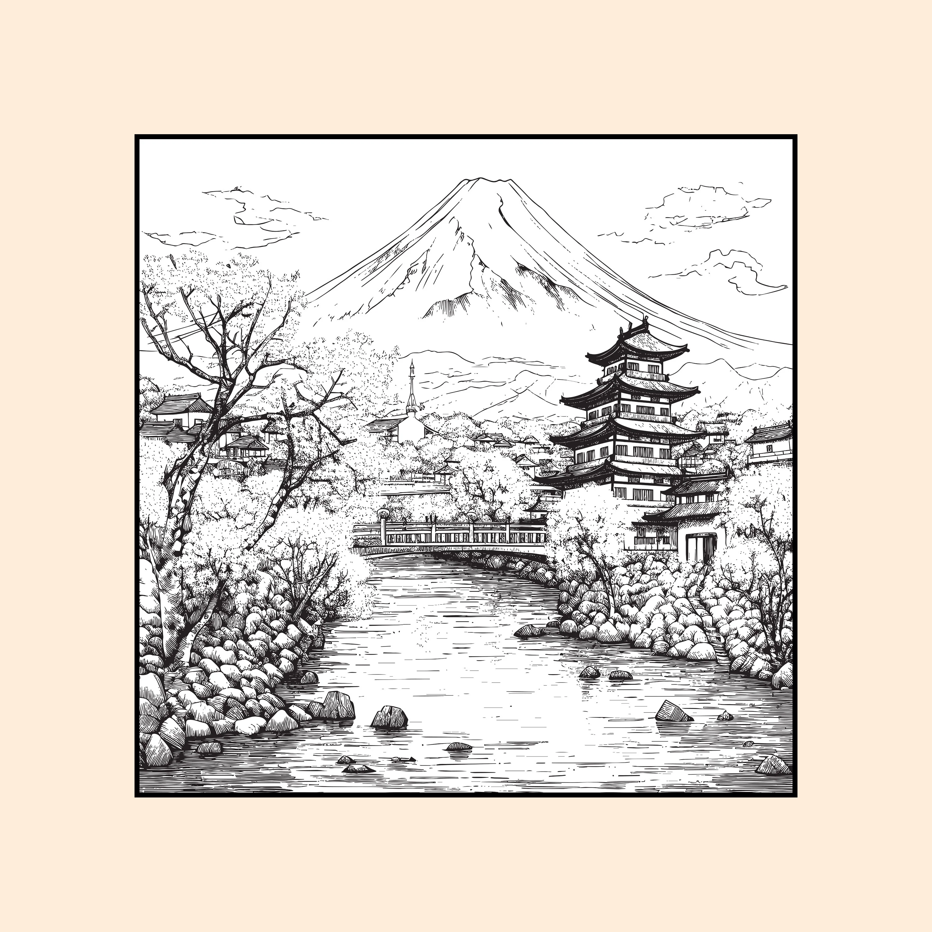 Mount Fuji Japanese Landscape