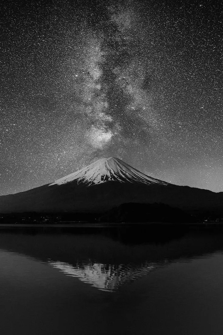 Download Dark Starry Mountain Sky Wallpaper