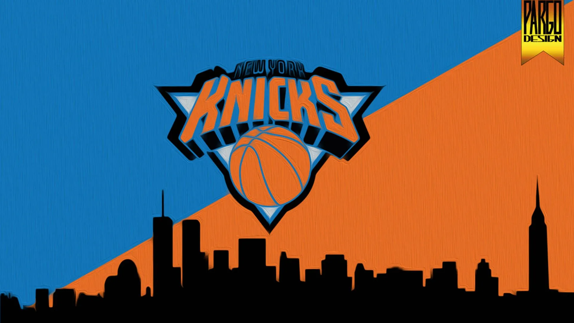 Download New York Knicks Cityscape Logo Wallpaper