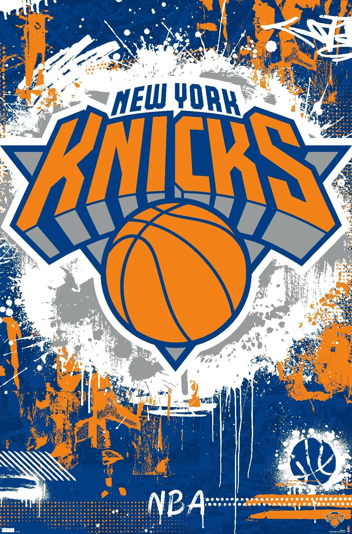 NBA New York Knicks Logo 23 Wall Poster, 34L x 22.4W, Unframed Version, Sports & Outdoors