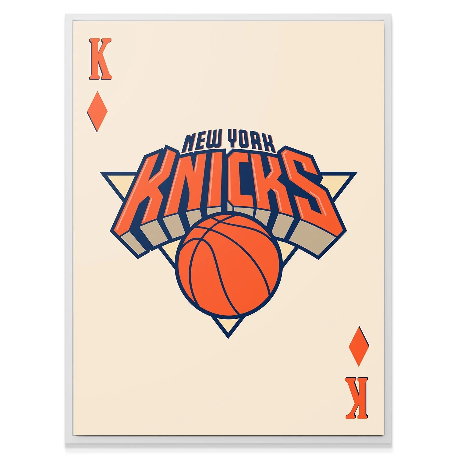 Retro Logo Card Licensed NBA Canvas Art