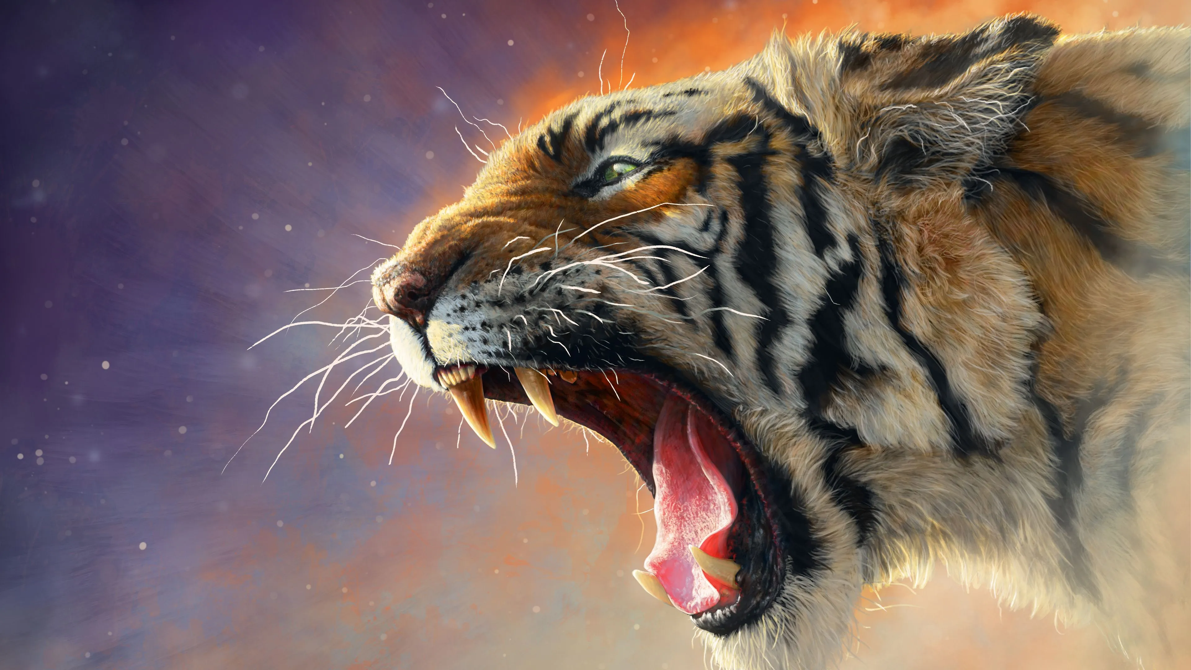 Desktop wallpaper: Tiger, Animal, Roar, Cats 4K free download for PC. 479292