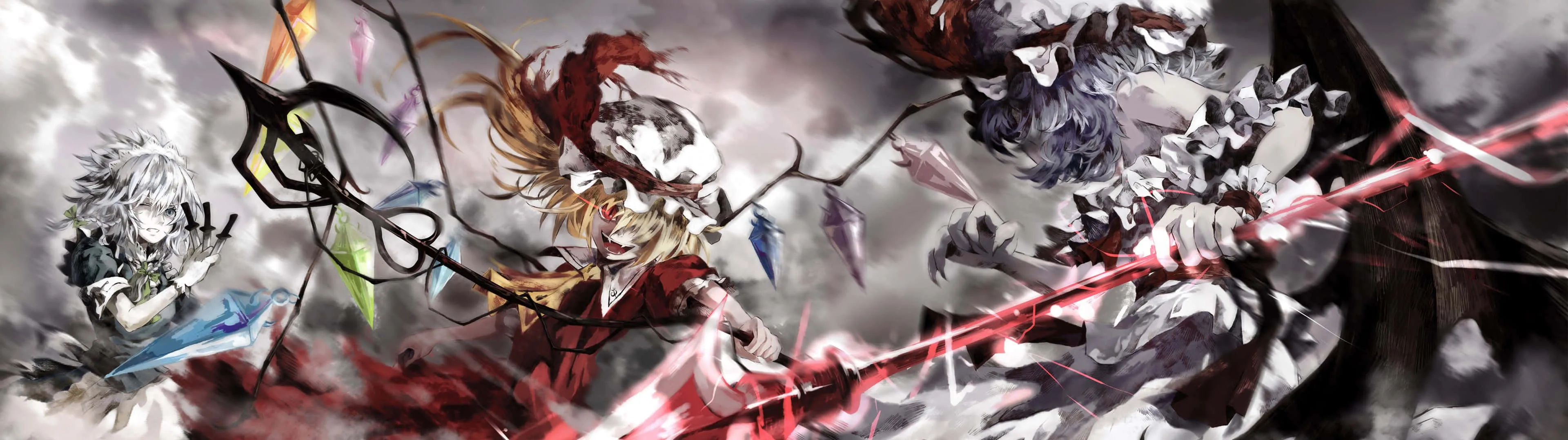 Download Touhou Project Anime Game Series 3840x1080 Wallpaper