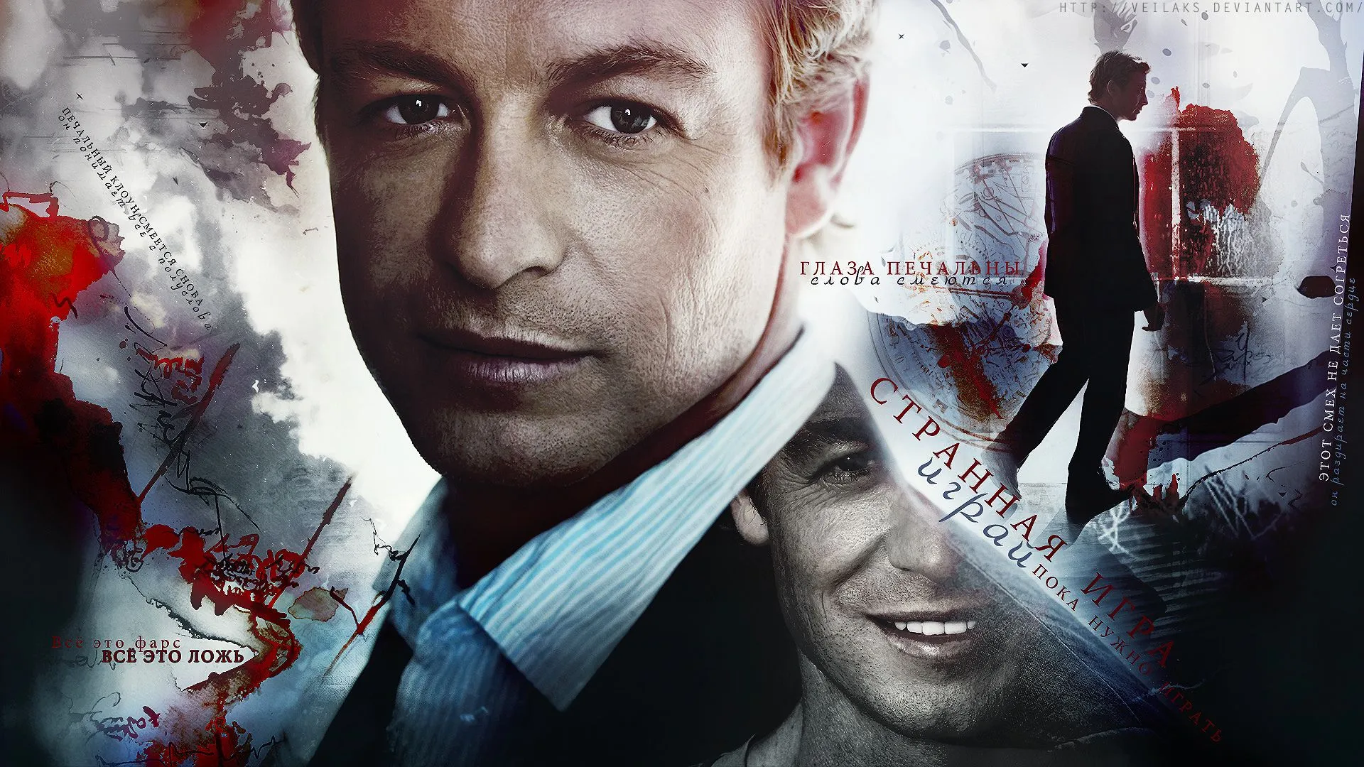 Wallpaper art, the series, Patrick Jane, The Mentalist, the Mentalist, Simon Baker, Simon Baker for mobile and desktop, section фильмы, resolution 1920x1080