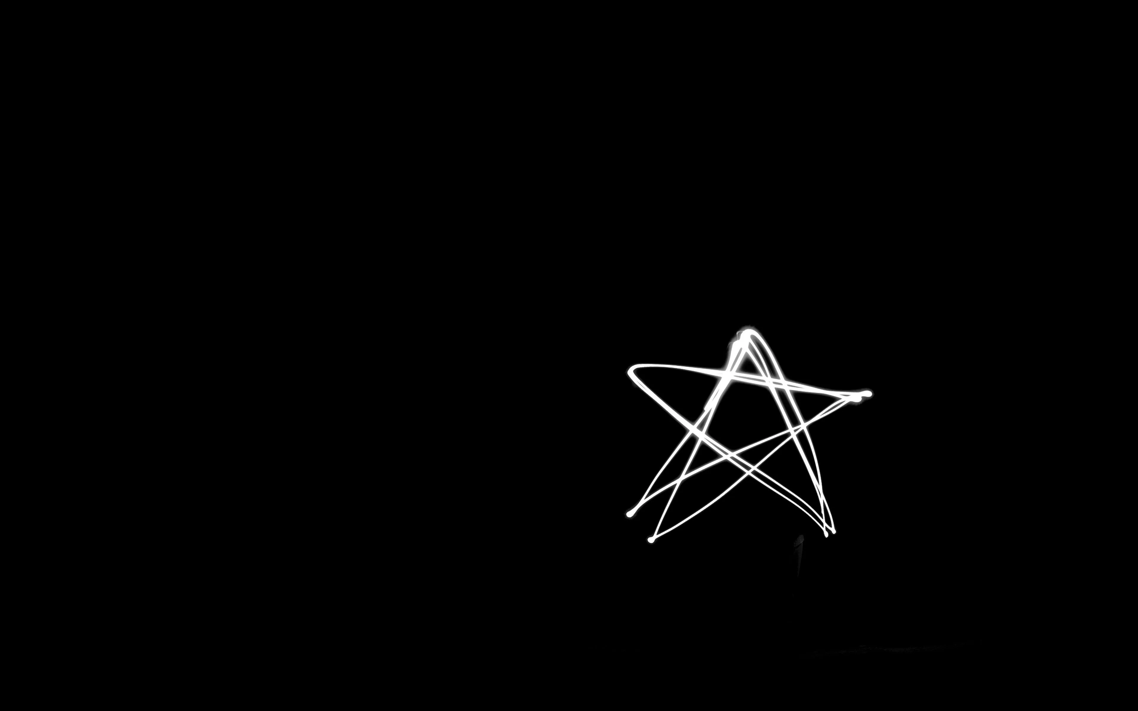Download wallpaper 3840x2400 star, black background, light 4k ultra HD 16:10 HD background