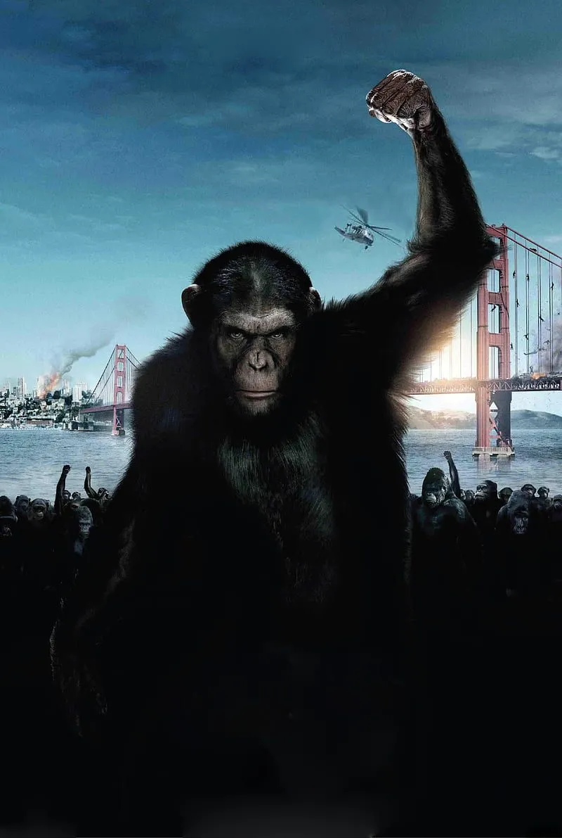 Planet of the apes, monkey, monkeys, movie, guerra, HD phone wallpaper