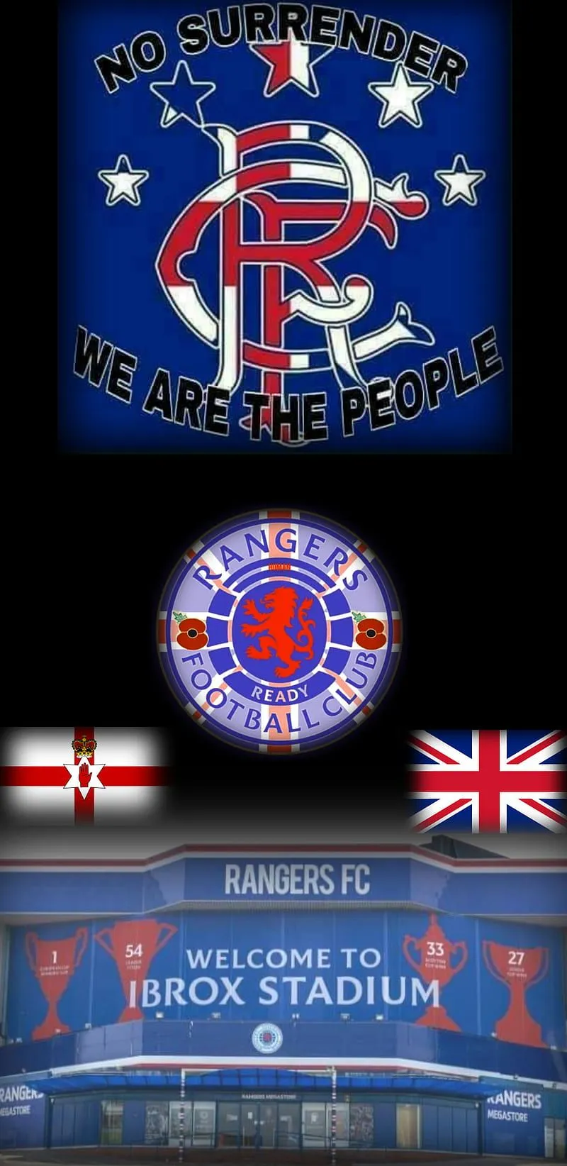 Rangers fc, no surrender, watp, HD phone wallpaper