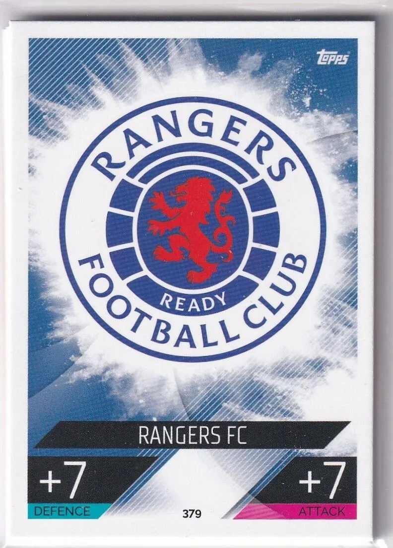 Topps Match Attax Champions League 22 23 Nr. 379 Glasgow Rangers FC Logo