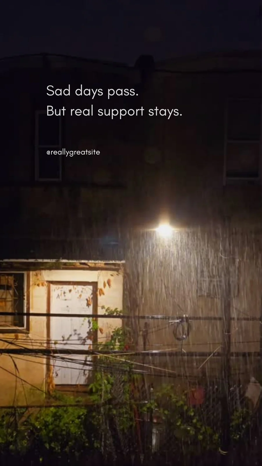 Dark Rain Motivational Quote Mobile Video