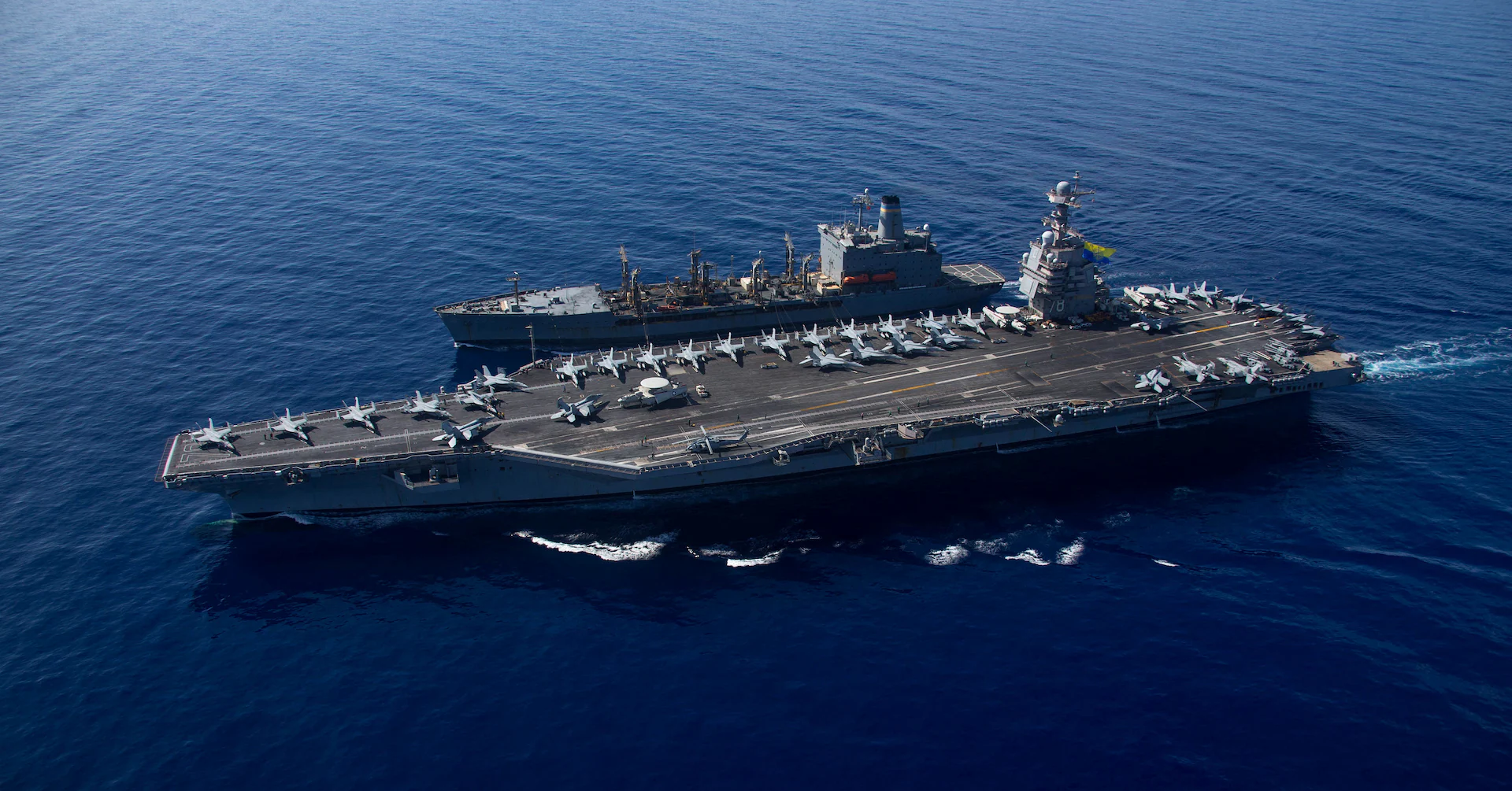 US aircraft carriers they bring to the Middle East