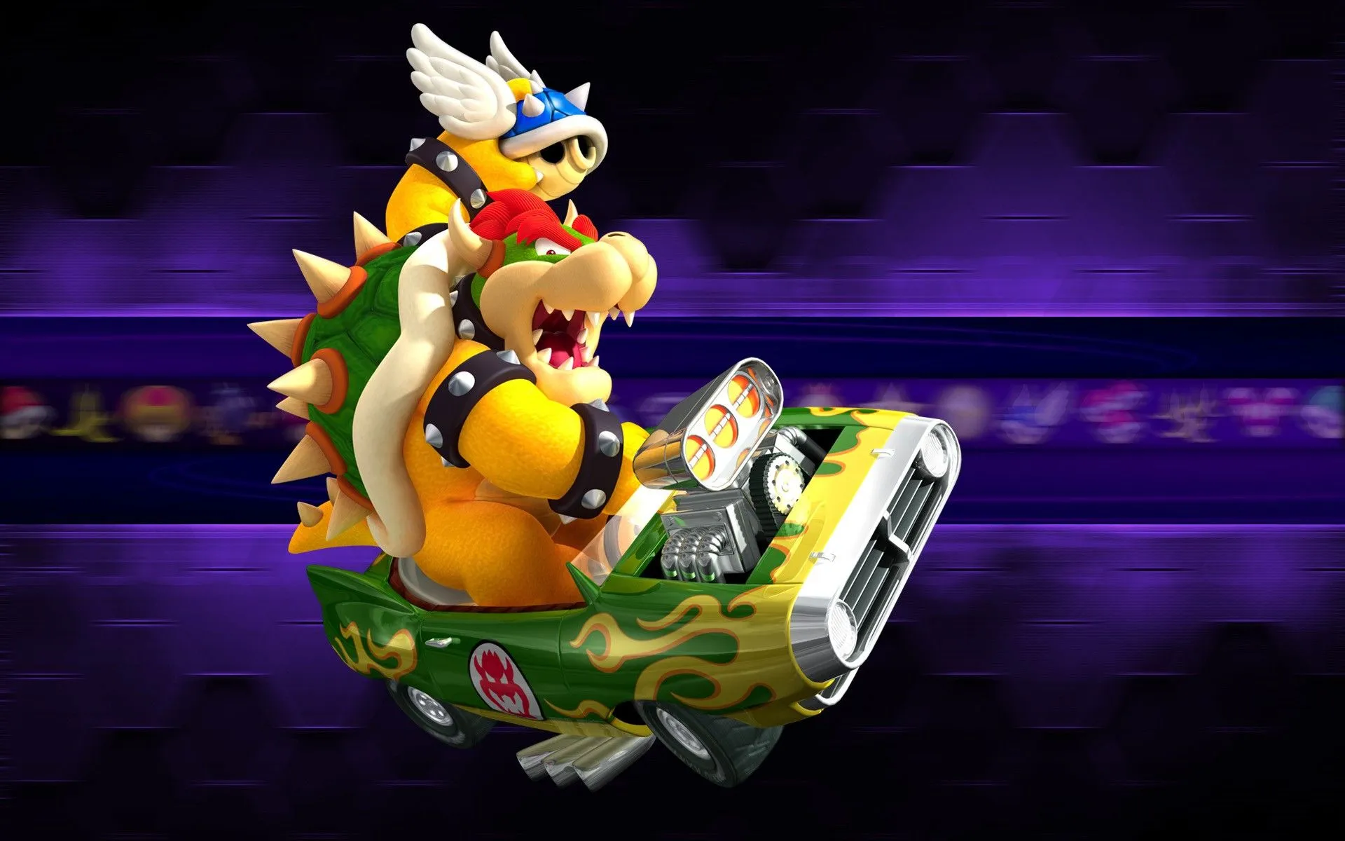 Bowser's Blue Shell: Mario Kart Wii HD Wallpaperx1200