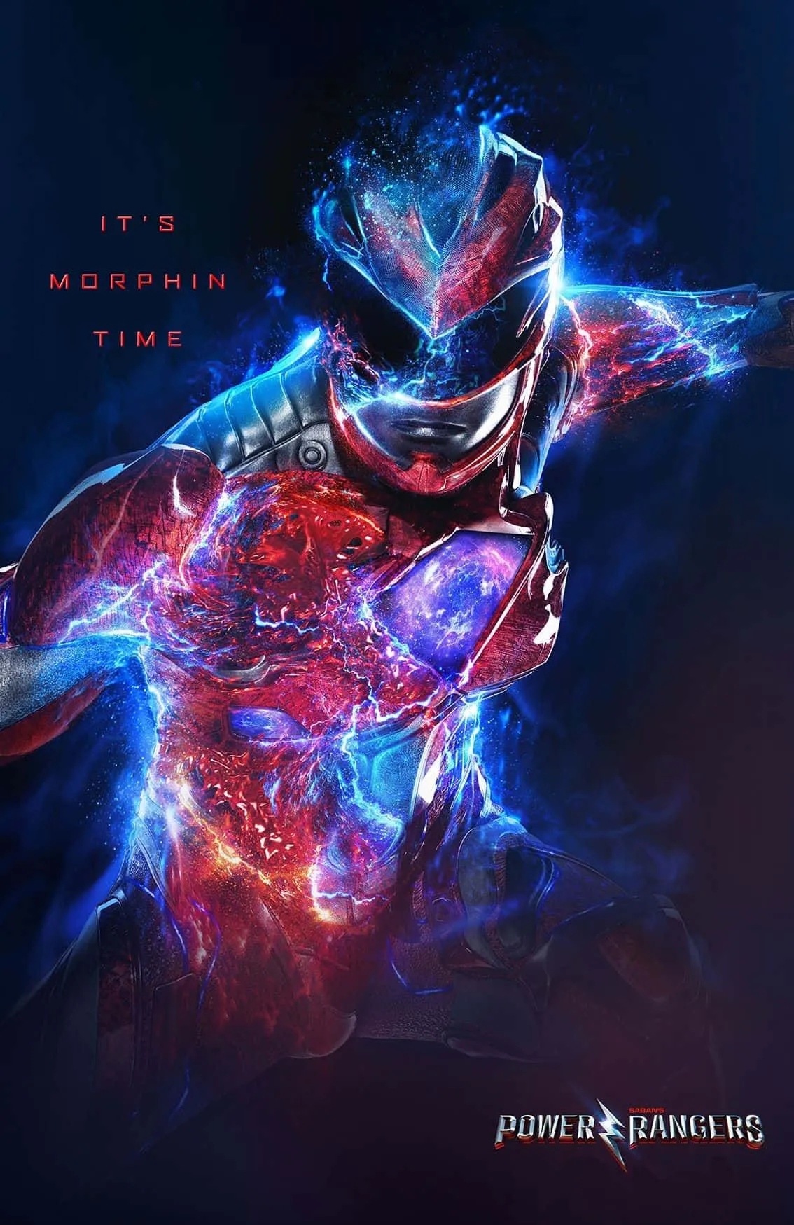 Download Red Ranger Morphin Time Poster Wallpaper