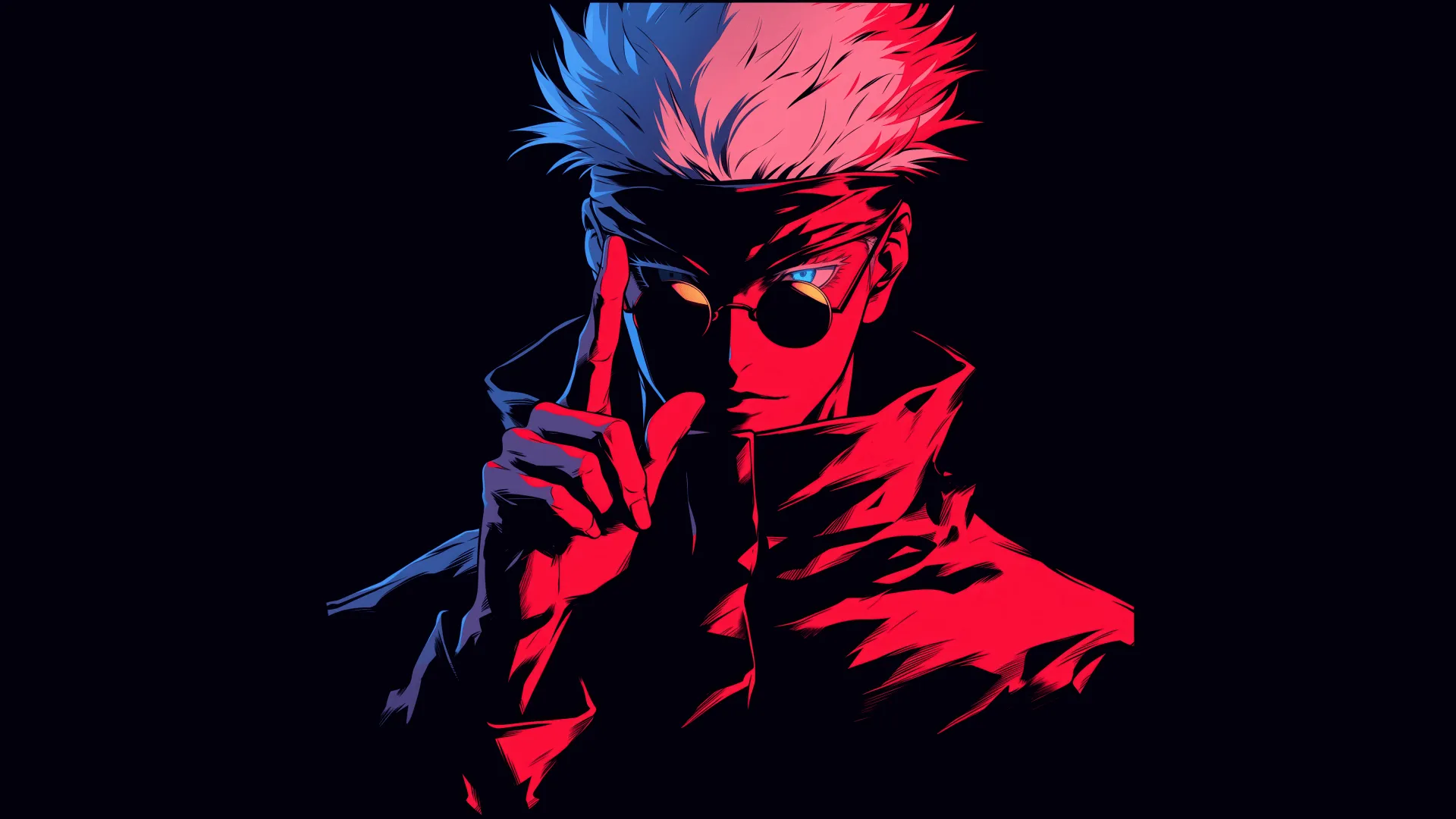 Satoru Gojo Wallpaper 4K, JJK, AMOLED, 5K, Black background