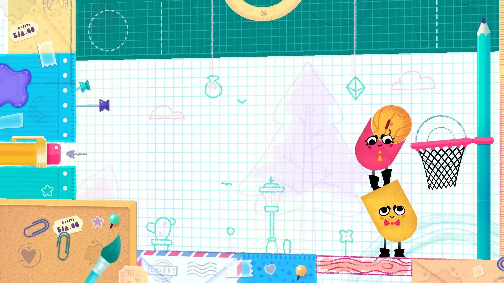 Snipperclips HD Wallpaper Puzzle Game Backgroundx1080