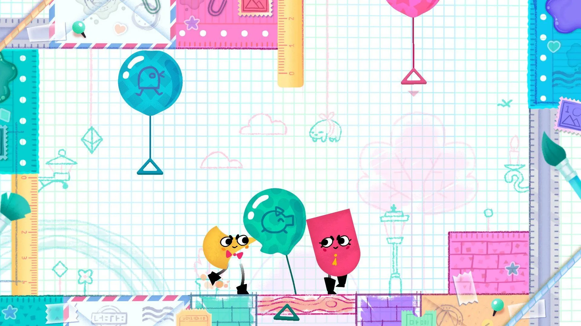 Colorful Snipperclips HD Wallpaper