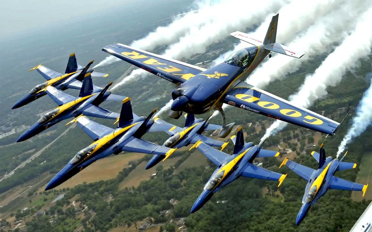 CoolPix: Michael Goulian In Formation With The Blue Angels!