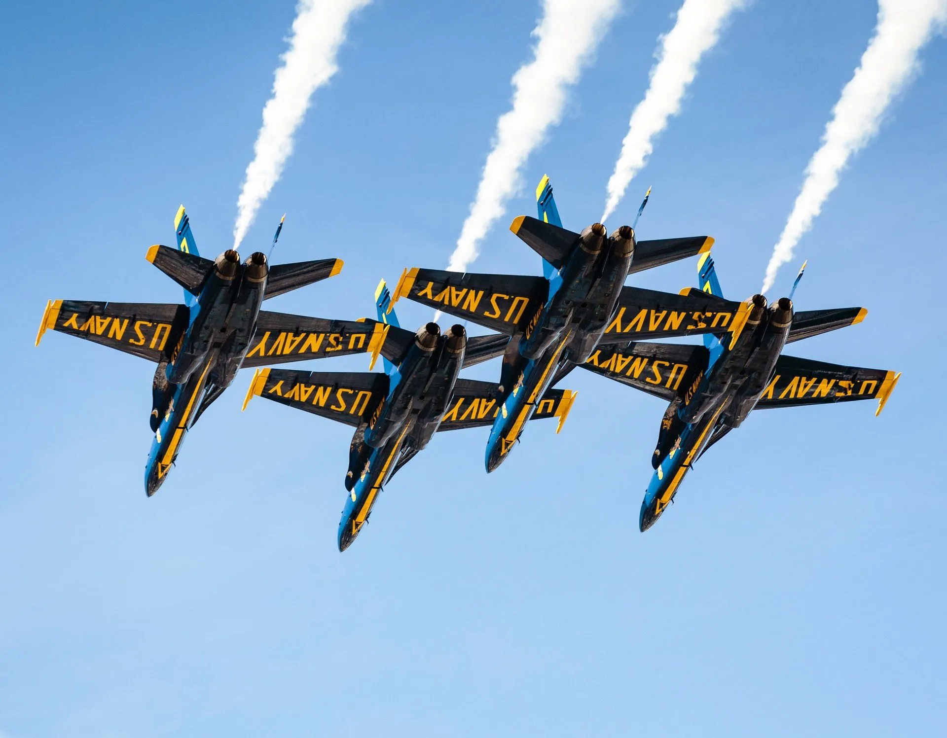Seventy Five Years Of Blue Angels Flyovers. Sky Combat Ace