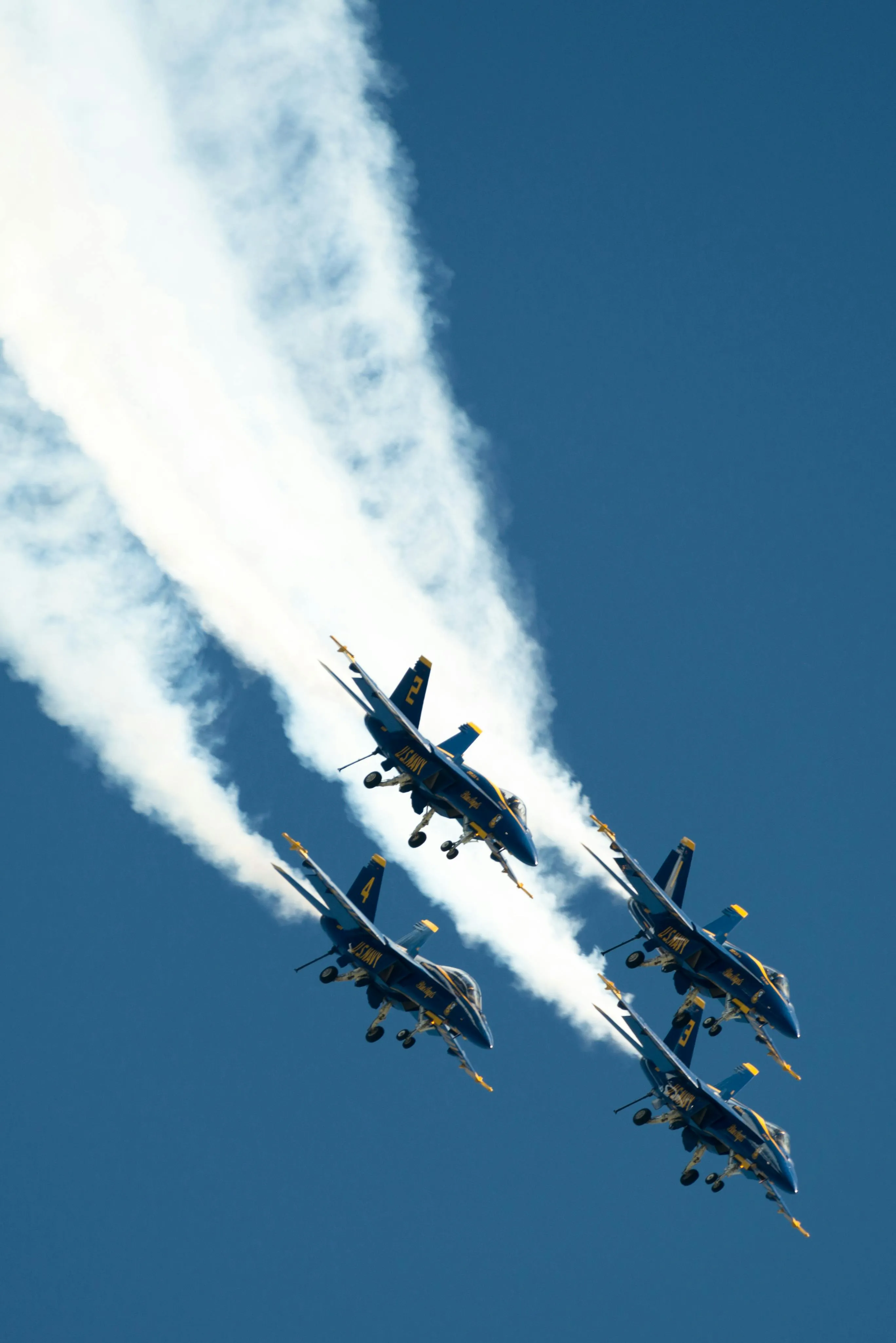 Blue Angels U.S. Navy Flight Demonstration Squadron Flying in Formation · Free