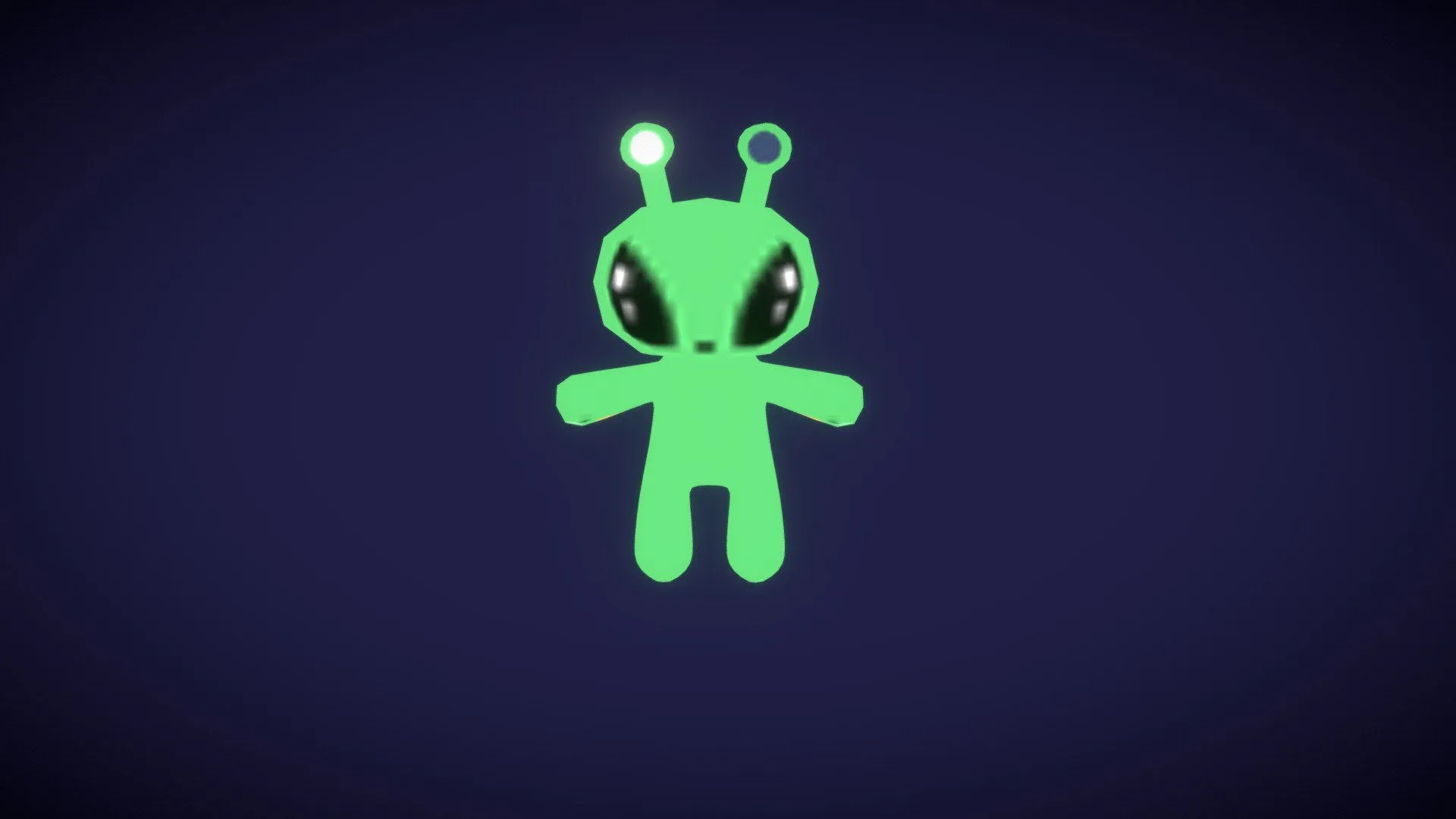 lowpoly ikea alien plushie 'AFTONSPARV' model by reverse mullet [358174c]