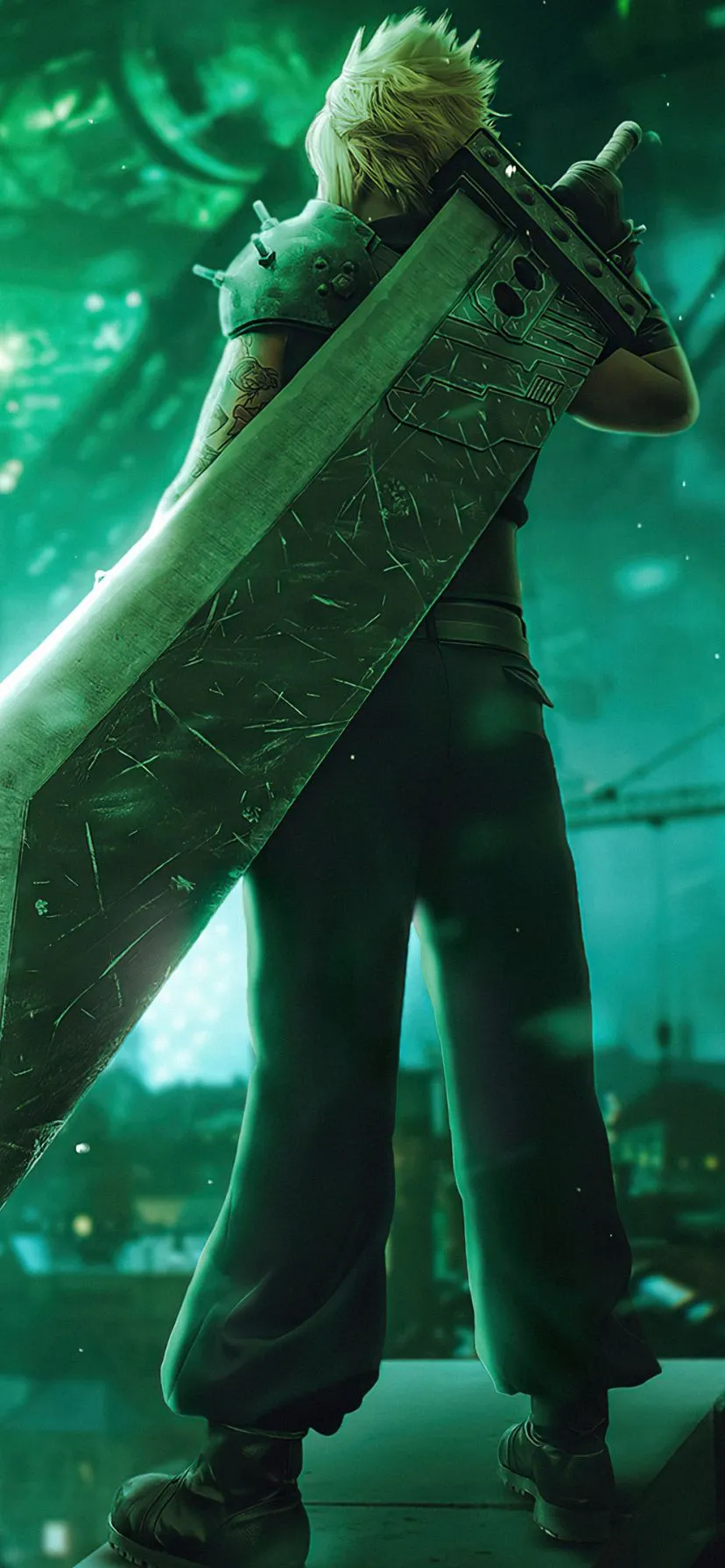 Phone wallpaper: Warrior, Buster Sword, Video Game, Final Fantasy Vii Remake, Cloud Strife, Sword, Final Fantasy 1183146