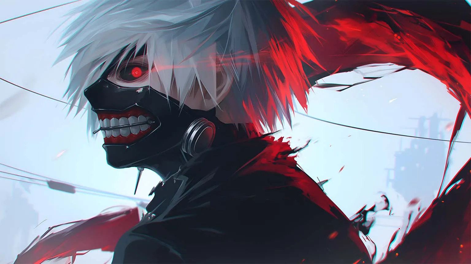 Kaneki Ken Ghoul Mask Anime Desktop Wallpaper
