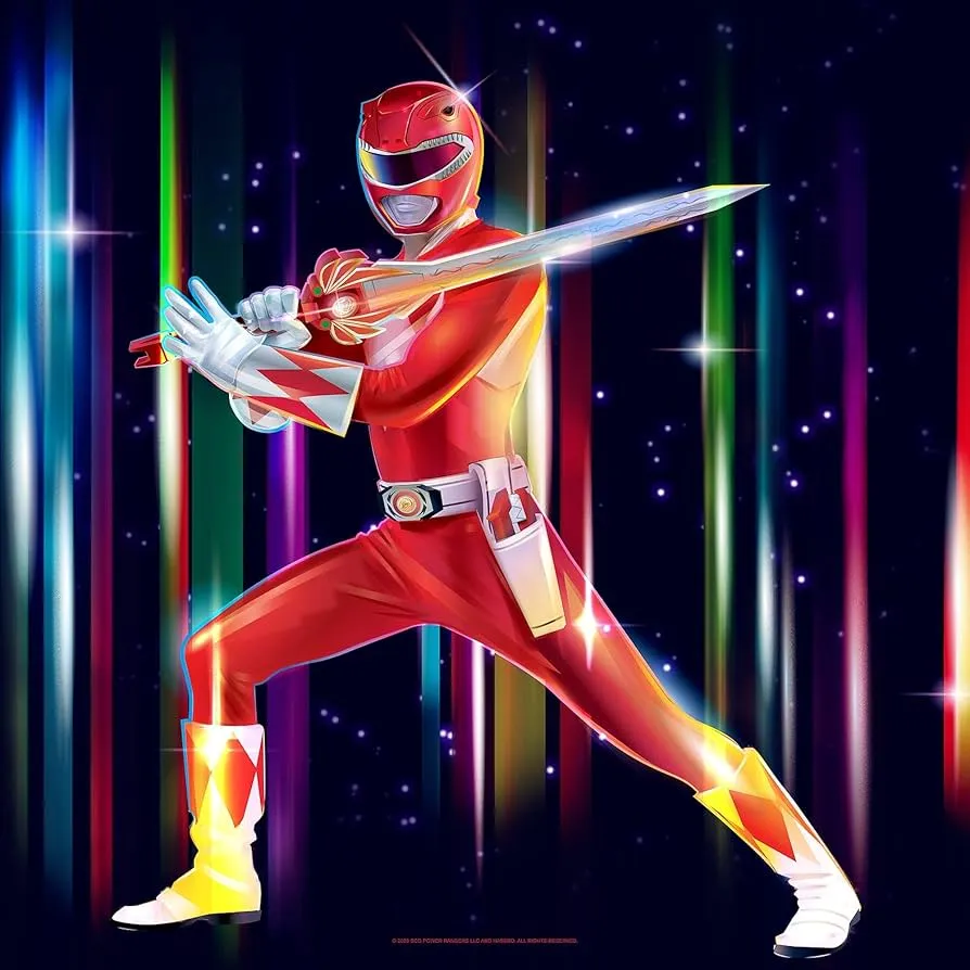 CafePress Power Rangers Red Ranger Pose Photo Wall Tile, Matte Finish, 8x8, CafePress: Home & Kitchen