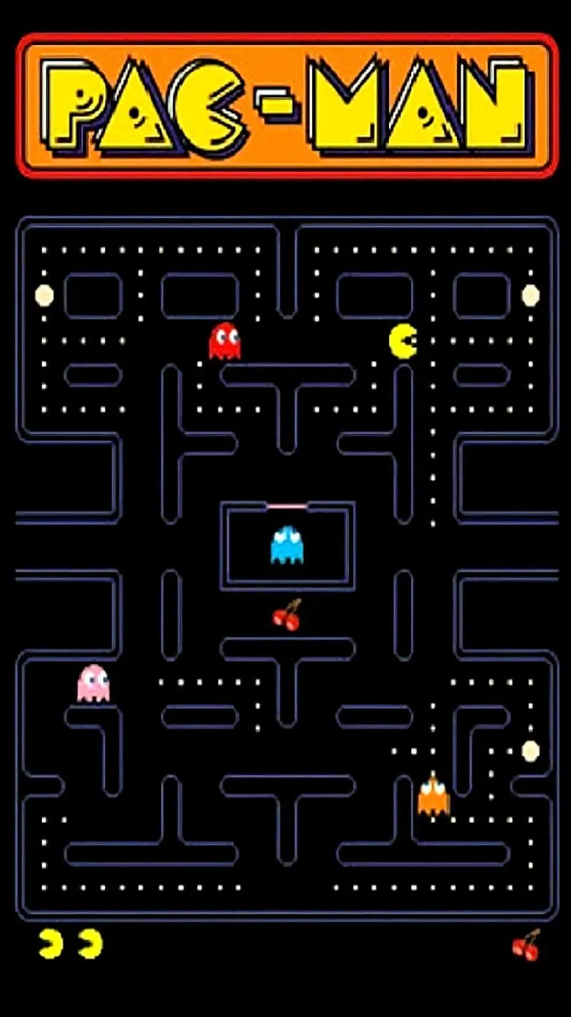 Pac Man Game, 80s, Arcade, Dots, Ghosts, Man, Namco, Pac, Pellets, HD Phone Wallpaper