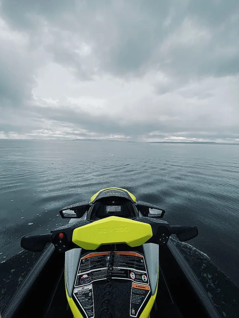 Jet ski, sea, water, waves, HD phone wallpaper