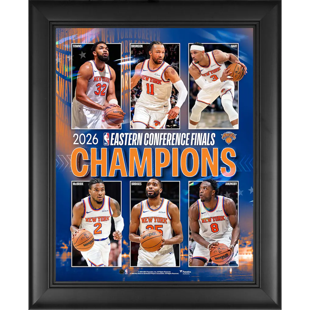 New York Knicks Framed 13 x 16 2026 NBA Eastern Conference Finals Champions Collage