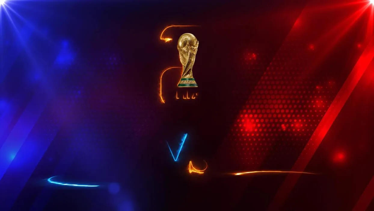Jakarta, Indonesia 29, 2025. editorial fifa world cup 2026 logo versus light effect background