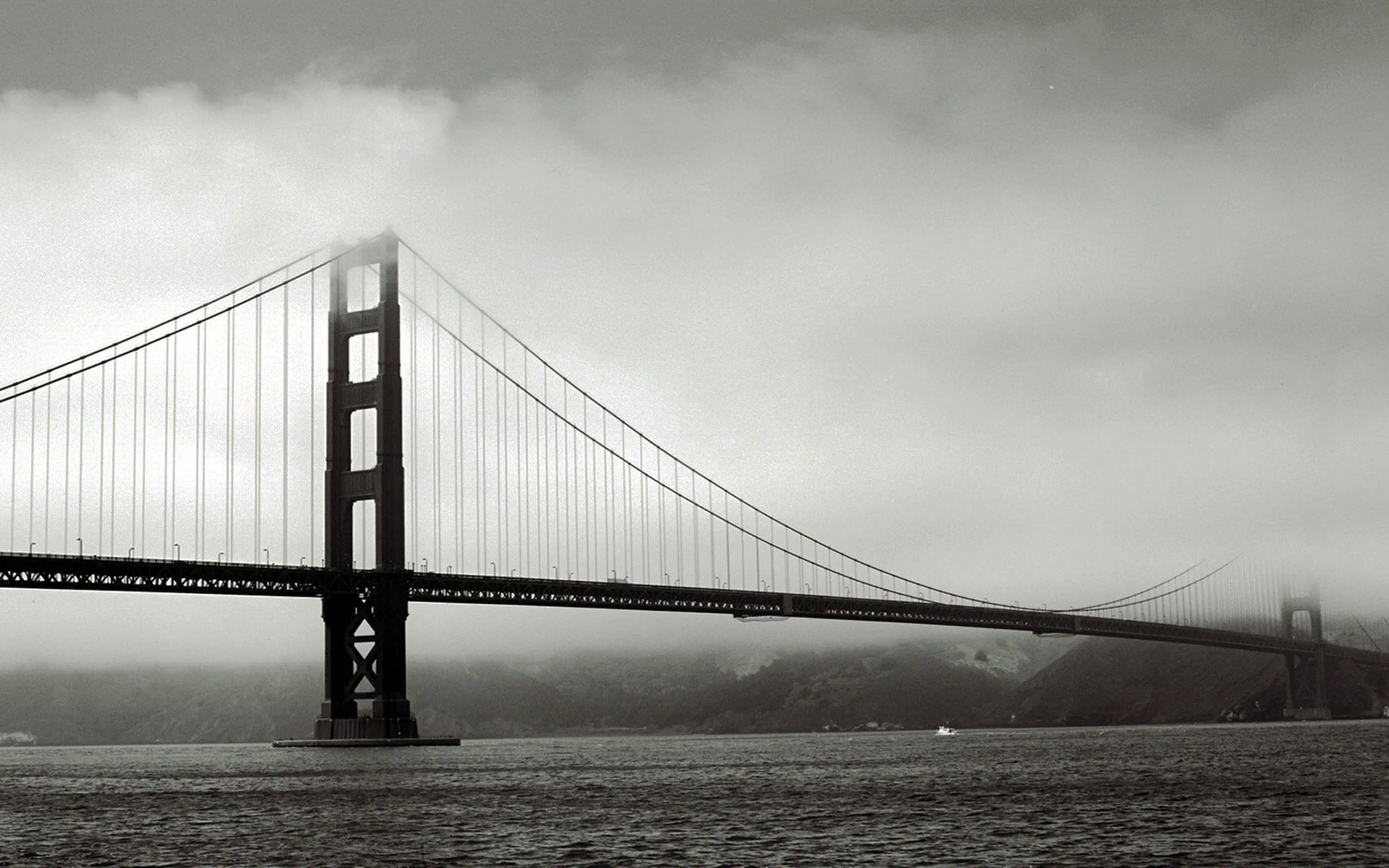 black, And, White, Architecture, Golden, Gate, Bridge, San, Francisco Wallpaper HD / Desktop and Mobile Background