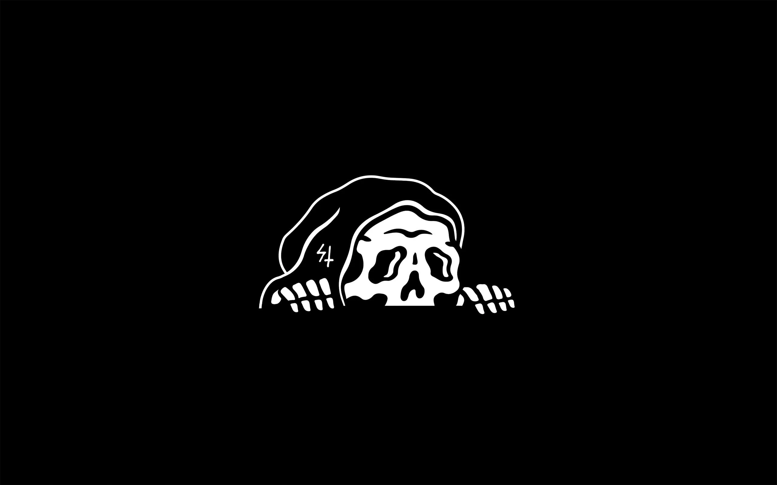 Skull Dark Black Minimal 4k Wallpaper, 2560x1600 Resolution HD 4k Wallpaper, Image, Background, Photos and Picture