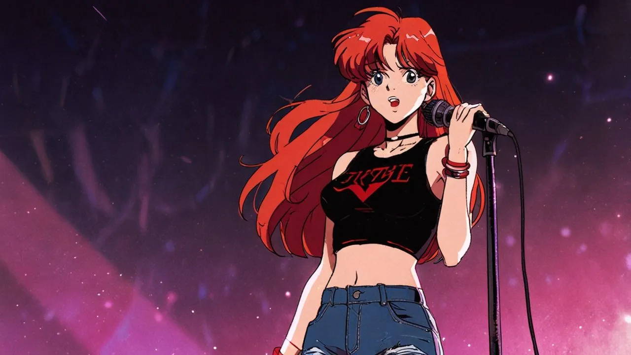 90s anime style retro aesthetic hand drawn cel