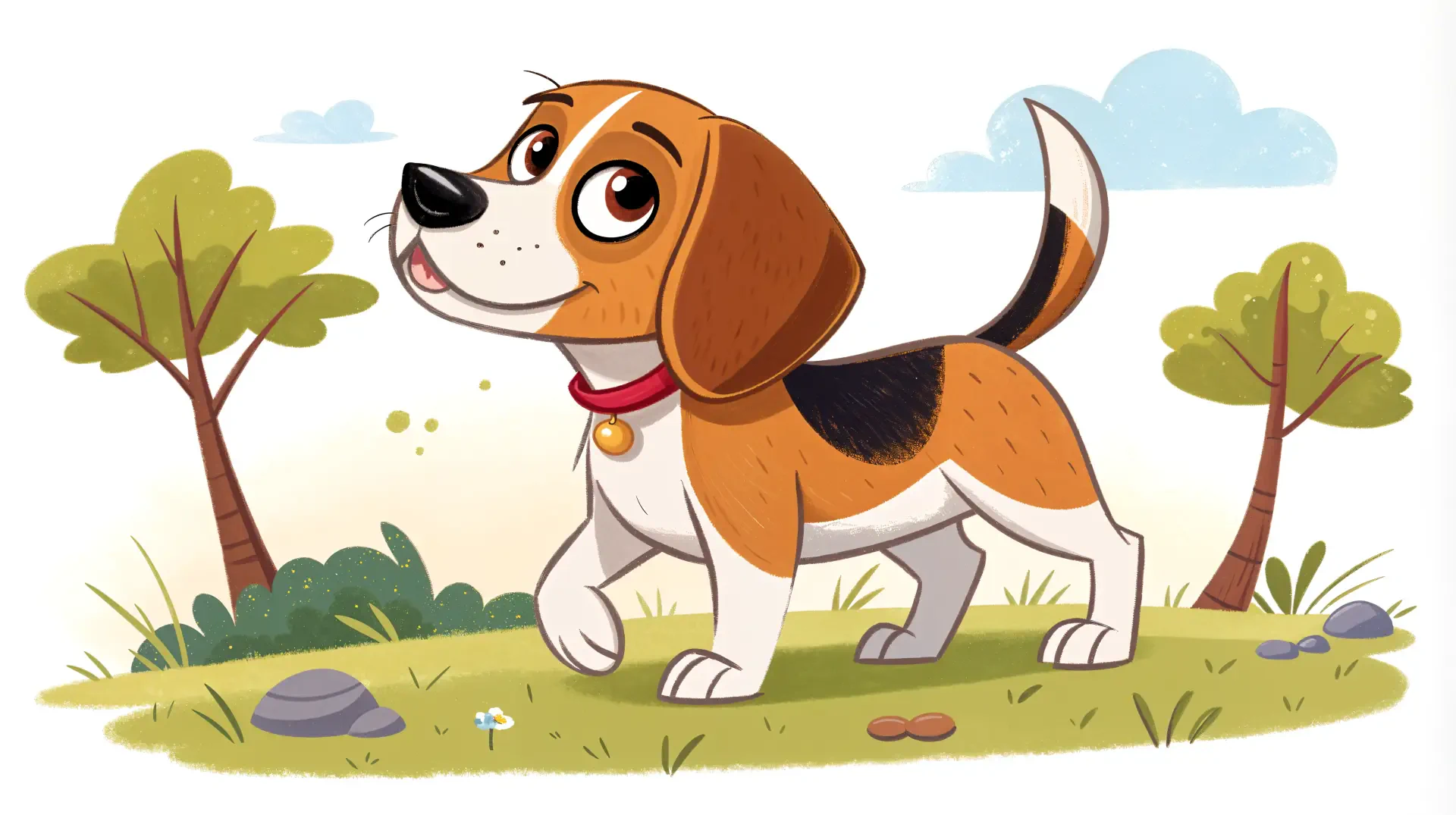 Download Beagle Dog Cartoon Cute Animal 4k Ultra HD Wallpaper