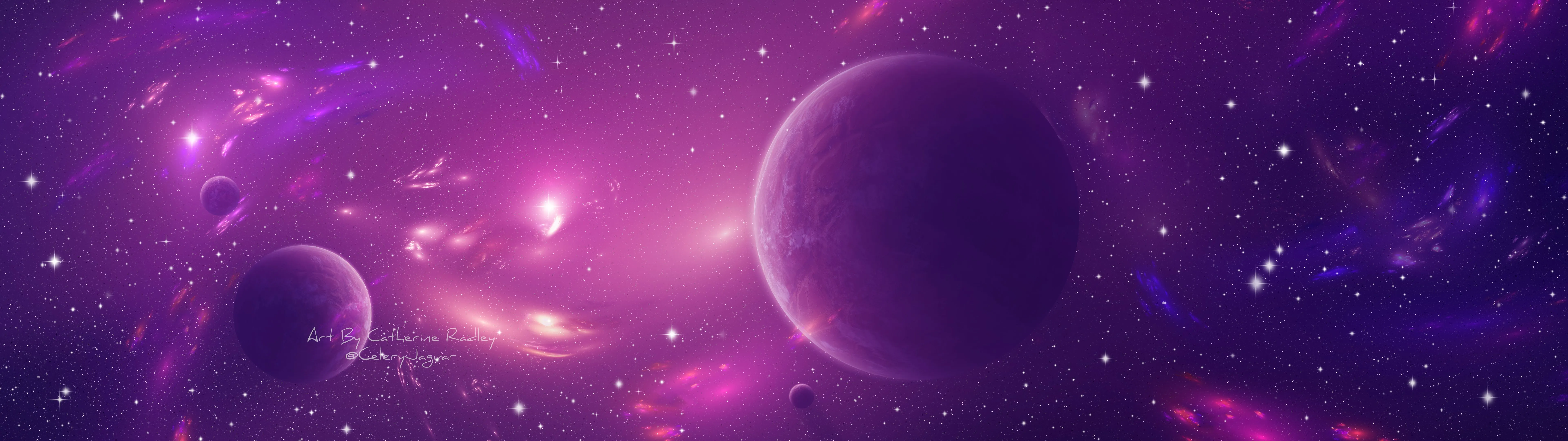 Wallpaper Atmosphere, Light, Nature, Purple, Galaxy, Background Free Image