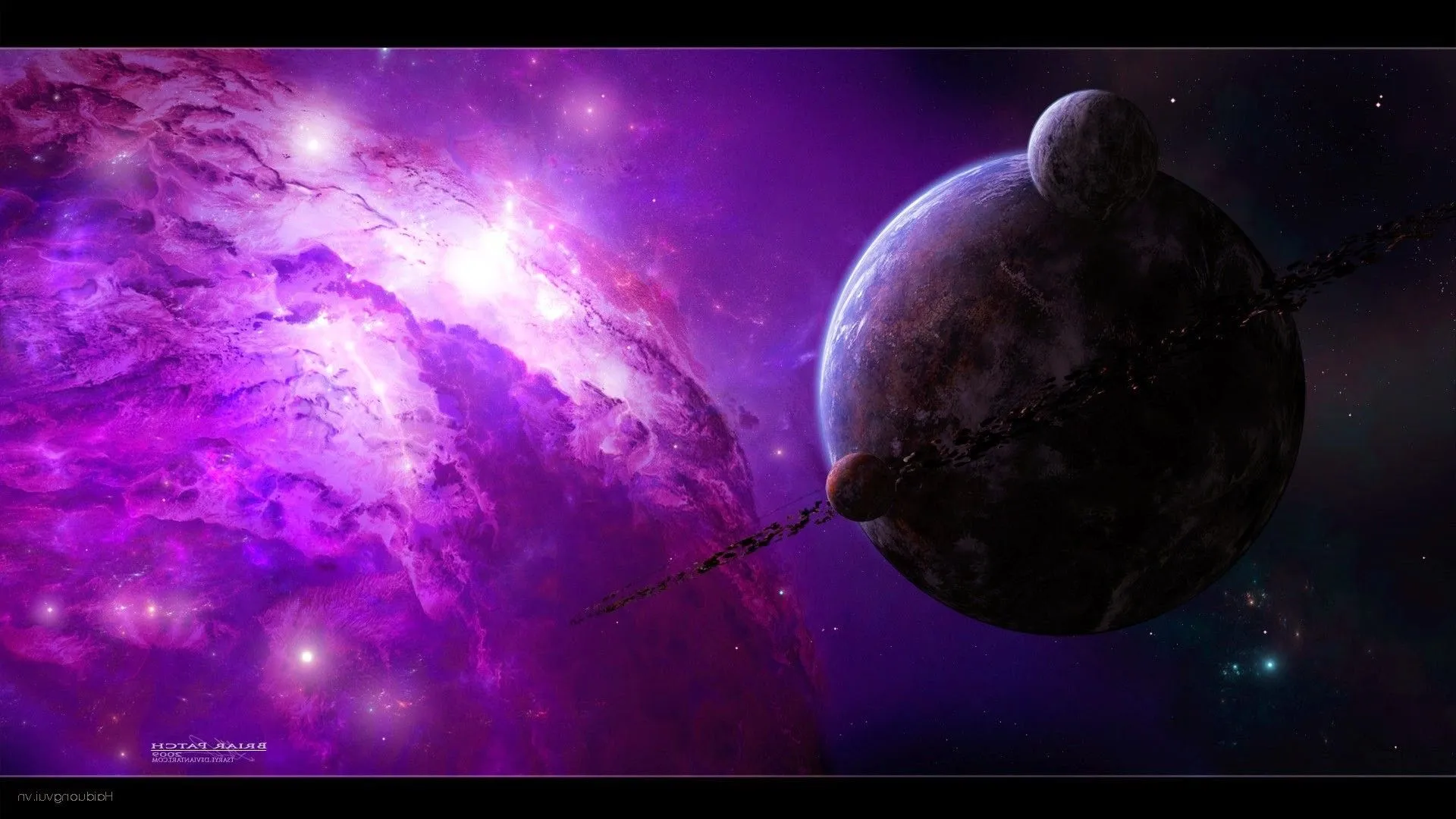 space, Planet, Nebula, Space Art, Purple Wallpaper HD / Desktop and Mobile Background